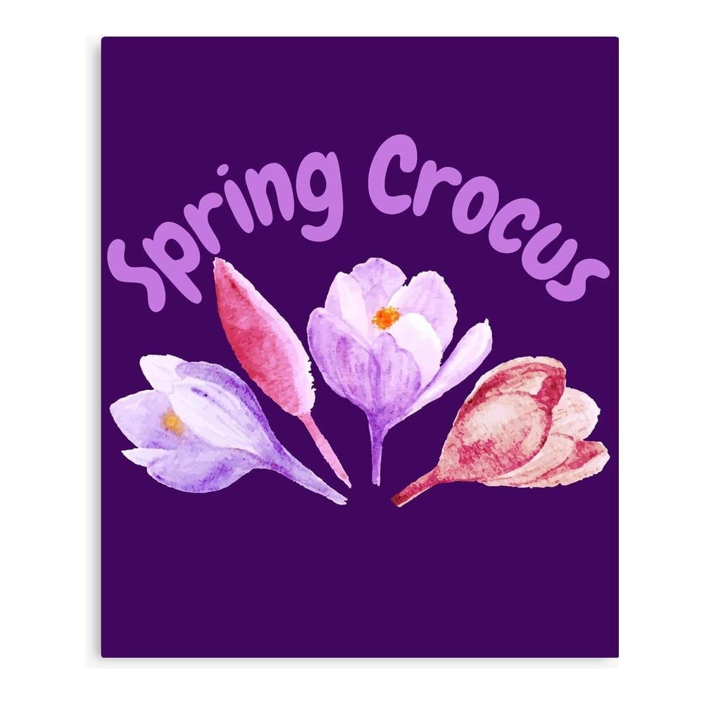 Spring Crocus Modern Abstract Canvas Wall Art Print - Unframed Home Decor for Living Room, Bedroom & Office | Perfect for Modern Interior Design & Housewarming Gifts