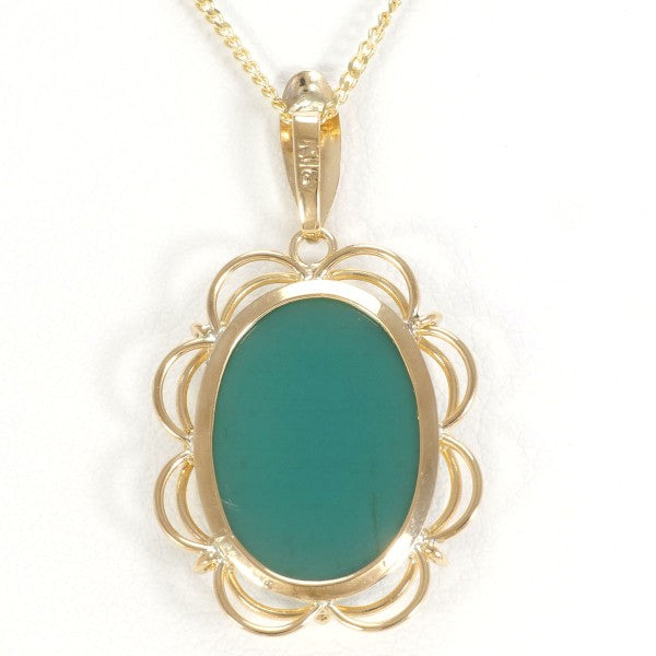 18K Yellow Gold Cameo Necklace with Genuine Stone - Vintage Inspired Jewelry for Women - Perfect for Weddings, Anniversaries & Special Occasions