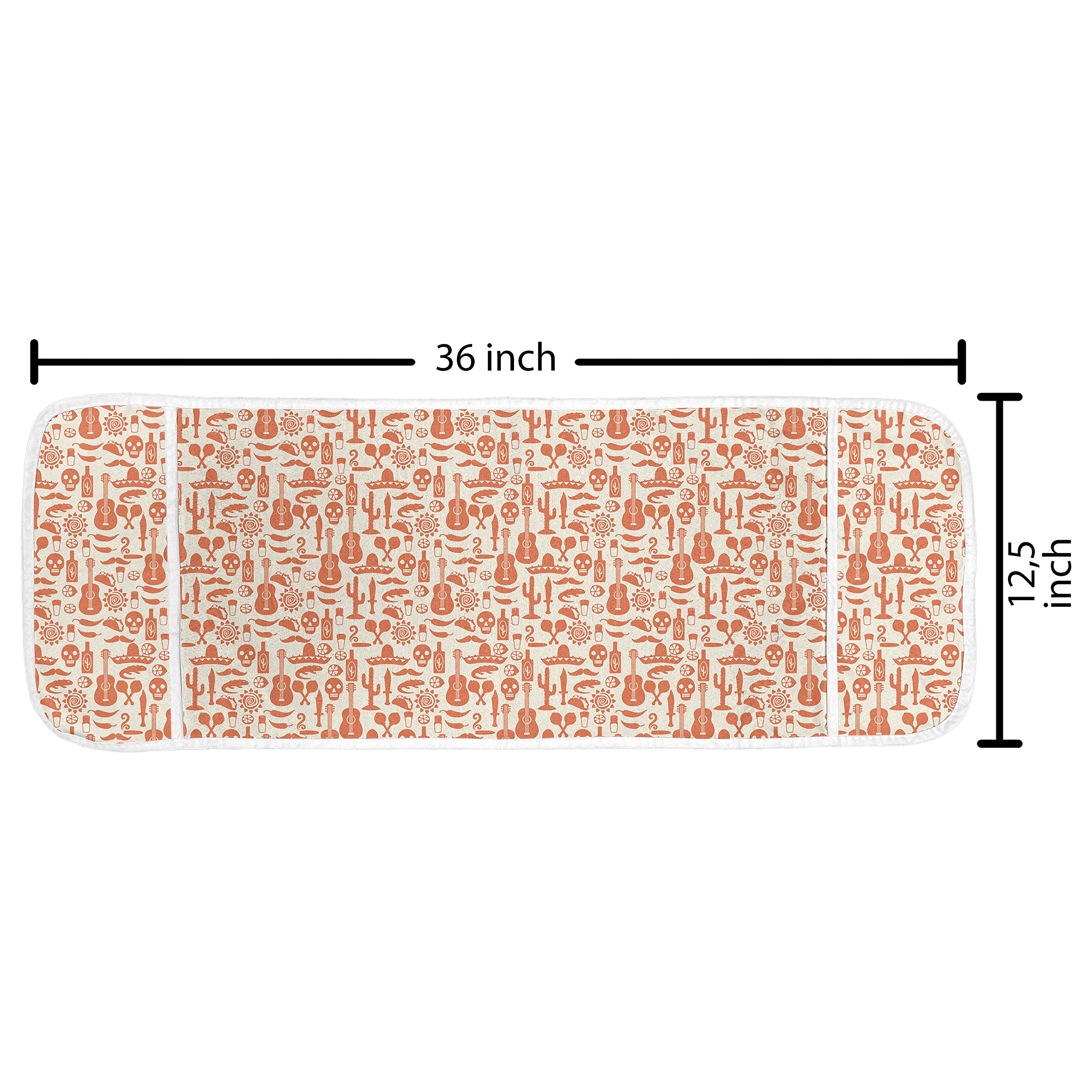 Ambesonne Mexican Microwave Cover - Waterproof Kitchen Organizer with Pockets (36