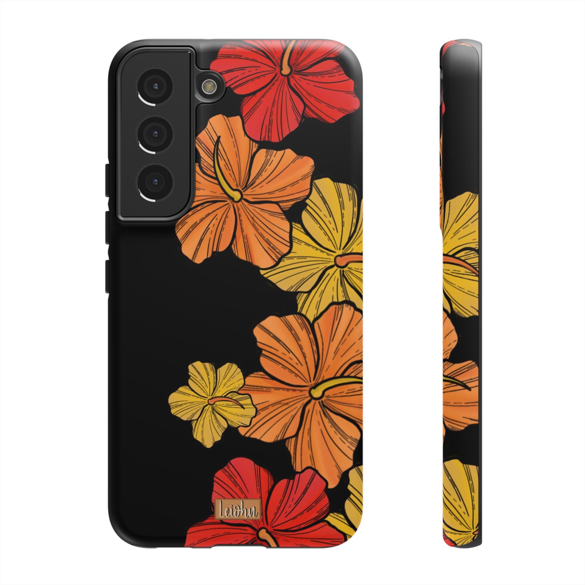 Vintage Hibiscus Pattern Samsung Galaxy Phone Case - Stylish Protective Cover for Galaxy S21/S20/S10/Note 20 - Perfect for Everyday Use, Travel & Gifting
