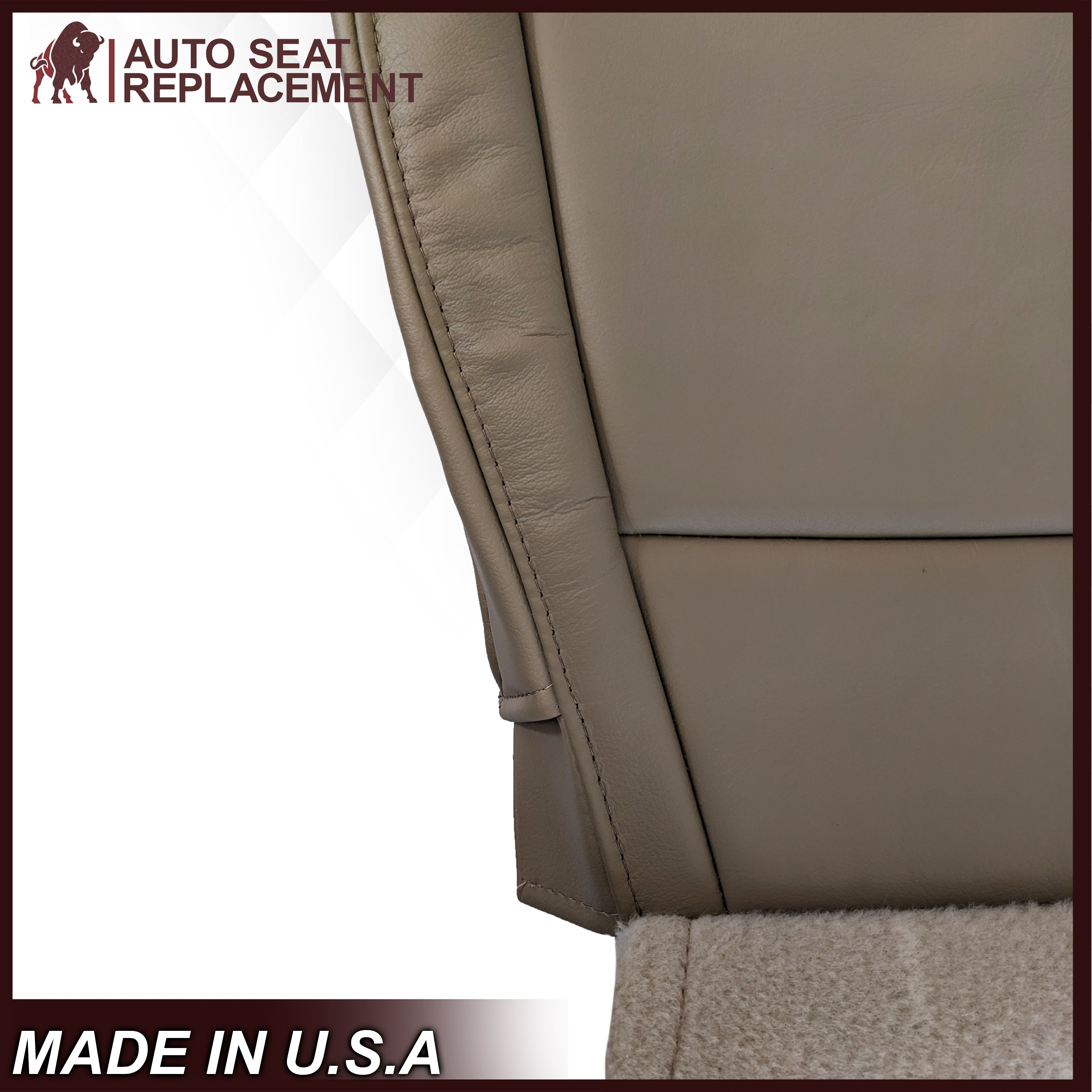 2009-2019 Ford Flex Non-Perforated Tan Leather Seat Covers - Premium Replacement Seat Covers for Comfort & Style - Perfect for Road Trips, Daily Commutes & Car Interior Upgrades