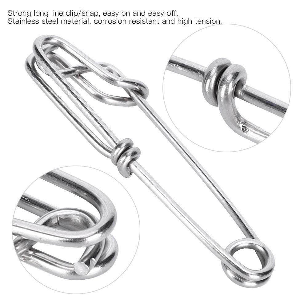 15PCS Stainless Steel Tuna Clips - Longline Branch Hangers Snap Fishing Accessories for Easy On/Off - Perfect for Saltwater Fishing, Commercial Fishing & Sport Fishing Gear