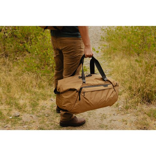 Peak Design Travel Duffel Bag 50L - Waterproof Carry-On Duffel for Travel & Adventure - Perfect for Camping, Hiking & Air Travel (Coyote Color)