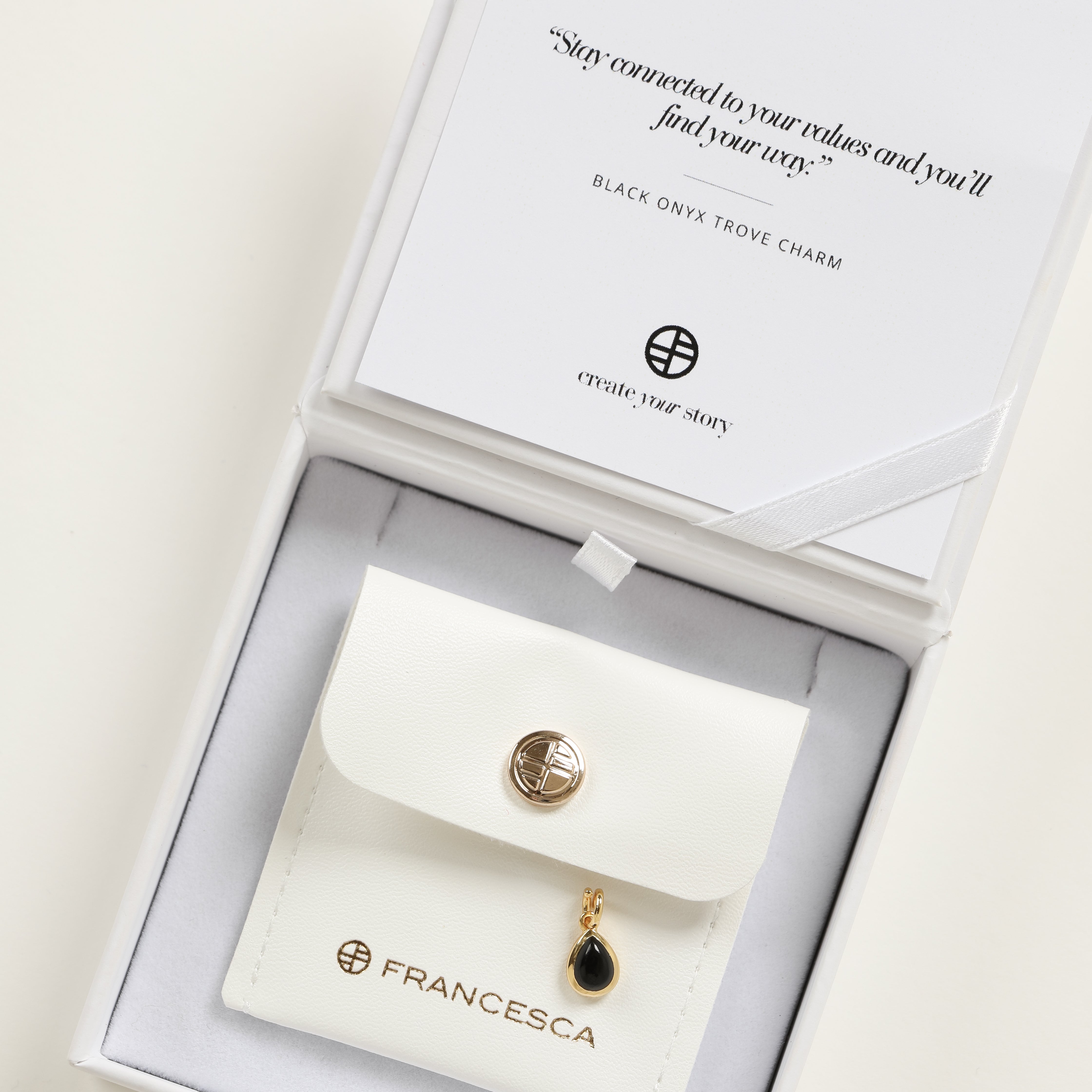 Black Onyx Trove Charm - Elegant Gemstone Jewelry for Women | Perfect for Gifts, Meditation & Spiritual Healing