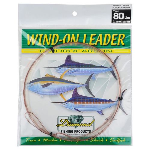 Premium Momoi Diamond Fluorocarbon Wind-On Fishing Leaders – High Strength, Low Visibility for Saltwater & Freshwater Angling – Ideal for Offshore Trolling, Surf Fishing & Game Fish Battles