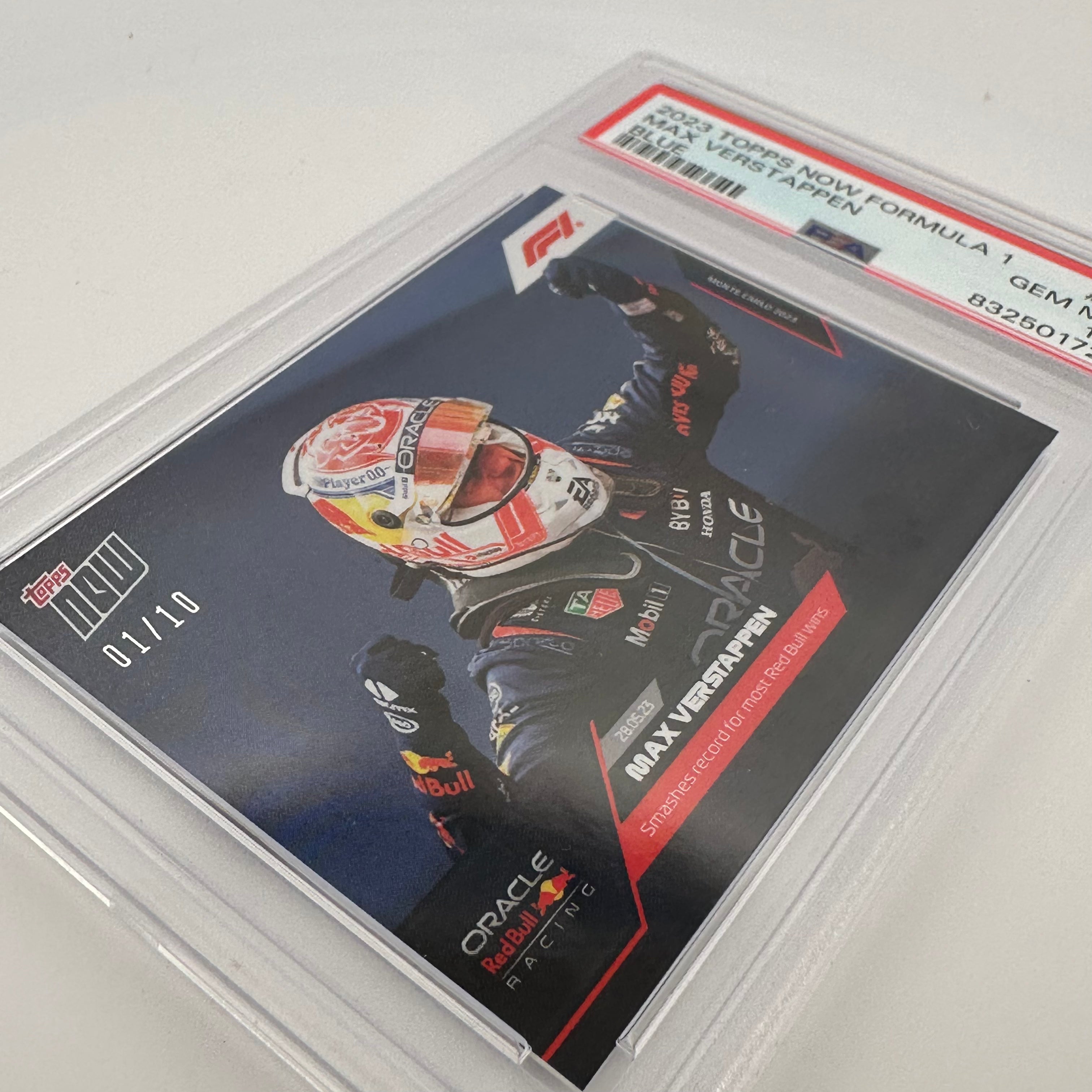 PSA 10 Graded 2001/10 Max Verstappen #15 Blue Racing Card - Perfect for Collectors, Sports Memorabilia Fans & Formula 1 Enthusiasts