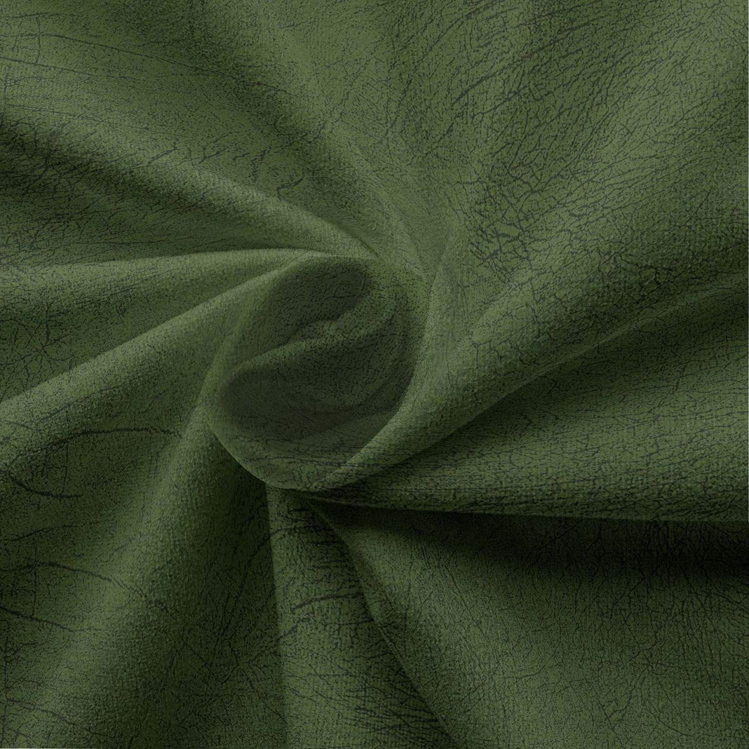 Ambesonne Faux Suede Fabric by The Yard - Digitally Printed Weathered Texture, Durable & Washable Upholstery Fabric for DIY Projects (2 Yards, Olive Green) - Perfect for Indoor/Outdoor Furniture, Home Decor, and Crafting Projects