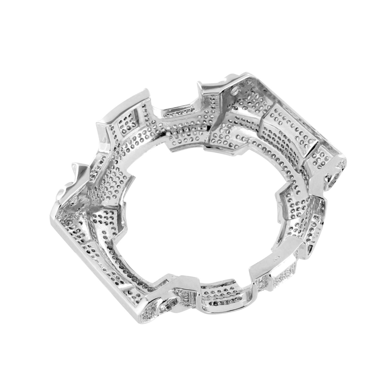 GA100 Rhodium Plated Custom Bezel Watch - Stylish Luxury Timepiece for Men, Perfect for Business Meetings, Formal Events & Everyday Wear