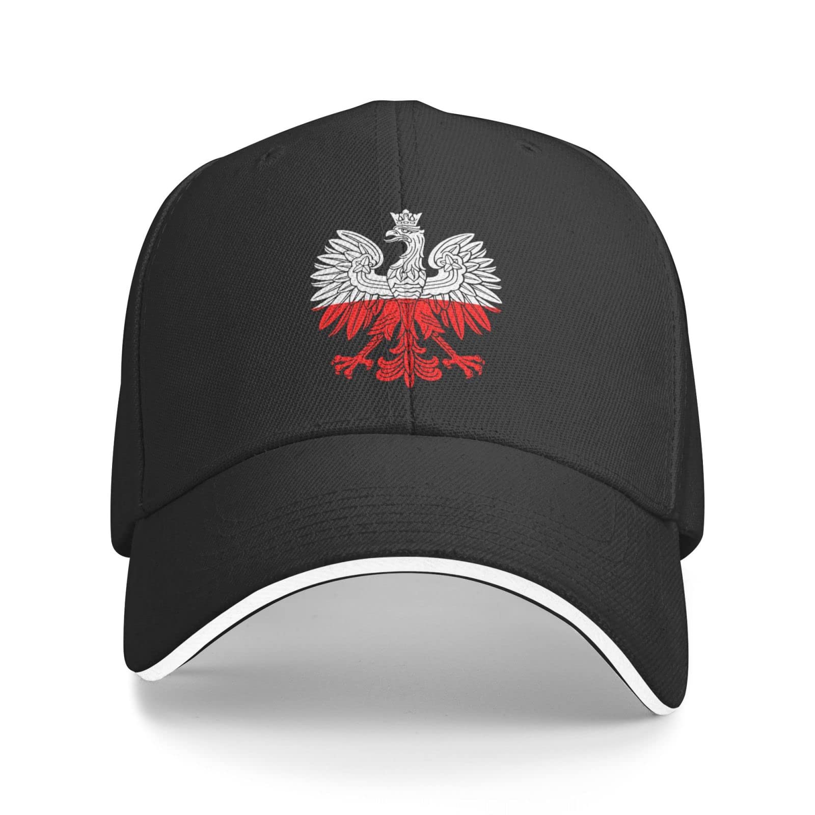 Polish Eagle Polska Baseball Golf Cap - Adjustable Black Trucker Hat for Men & Women - Perfect for Outdoor, Golf, Baseball & Casual Wear