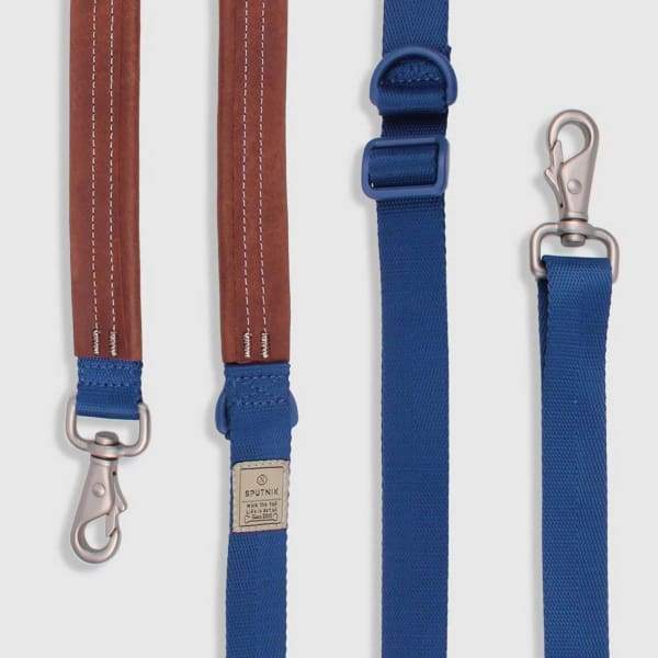 Durable Sputnik Multi-Function Blue Dog Leash for Small & Large Dogs - Adjustable, Reflective & Hands-Free Walking (2 Sizes) | Perfect for Hiking, Jogging & Daily Walks