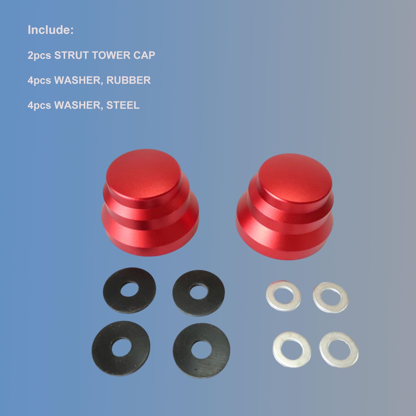 High-Performance Strut Tower Caps for Dodge Challenger & Charger | Chrysler Replacement Part #77072464 | Red Automotive Accessories | Perfect for Engine Bay Protection & Custom Car Styling