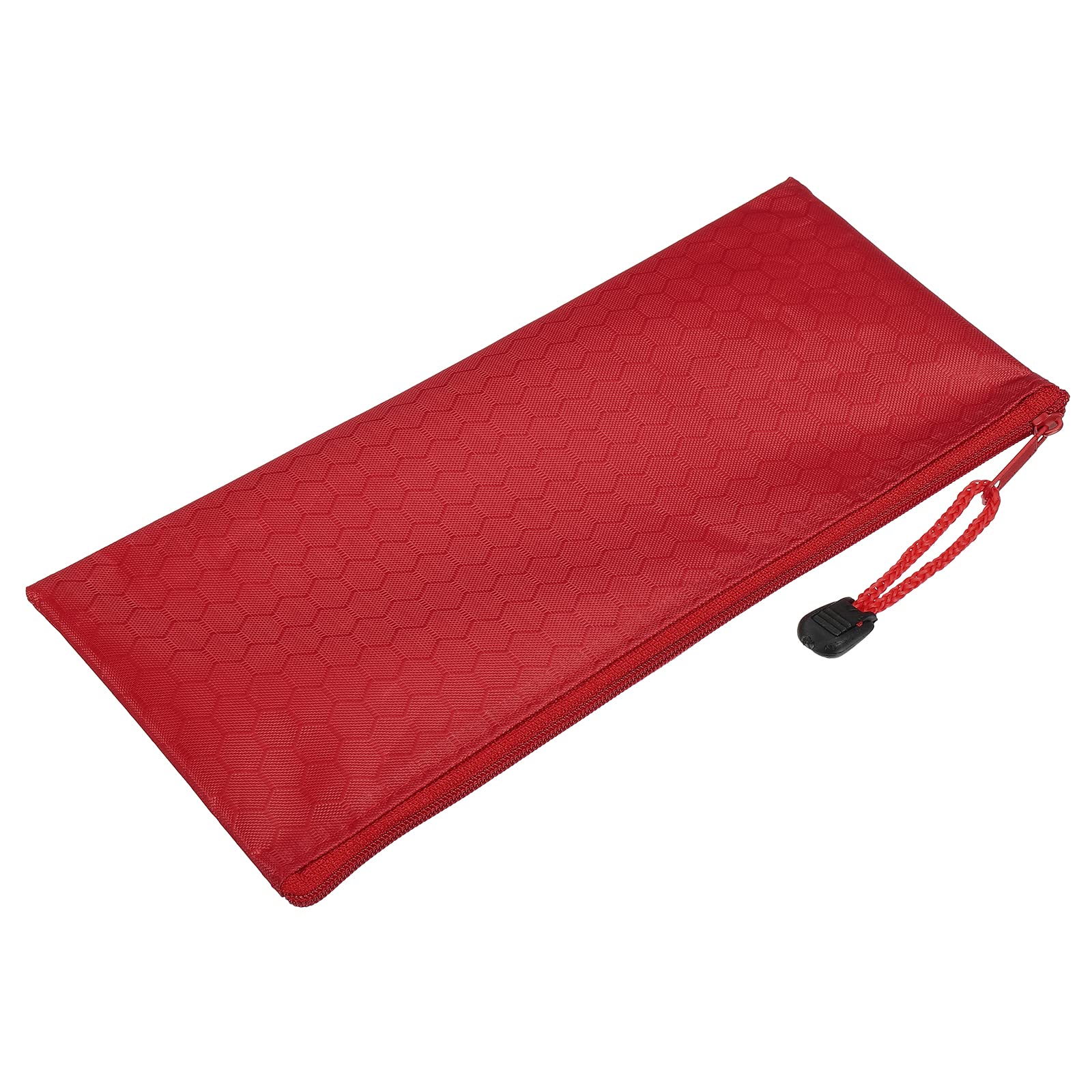 **Waterproof A6 Zipper File Bags (5-Pack) – Red Document Organizer Pouch for Travel, Office & School Supplies – Durable Storage for Passports, Receipts & Important Papers**