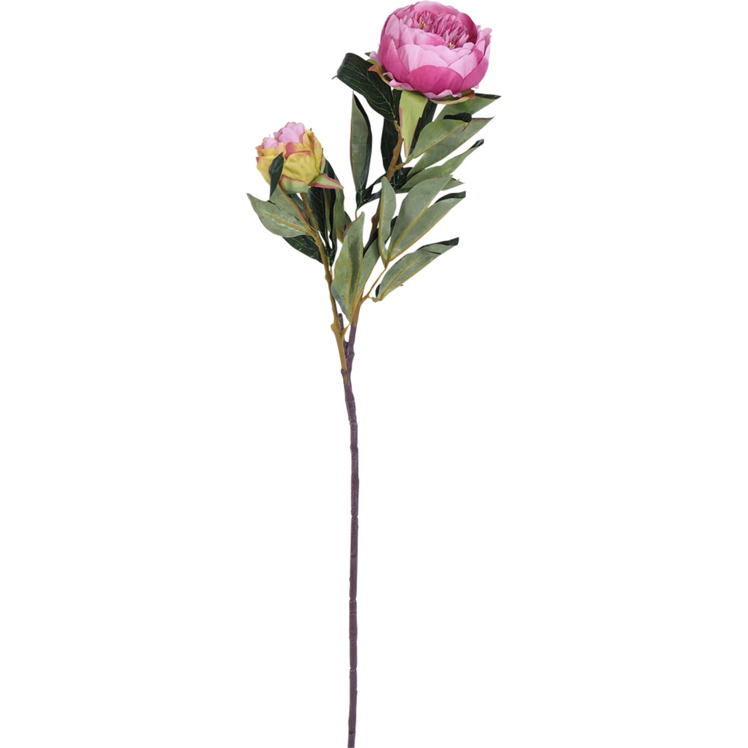 Blume Pink Peony Artificial Flower 36 Inches - Realistic Fake Peony Stems for Home Decor, Wedding Centerpieces, and Floral Arrangements