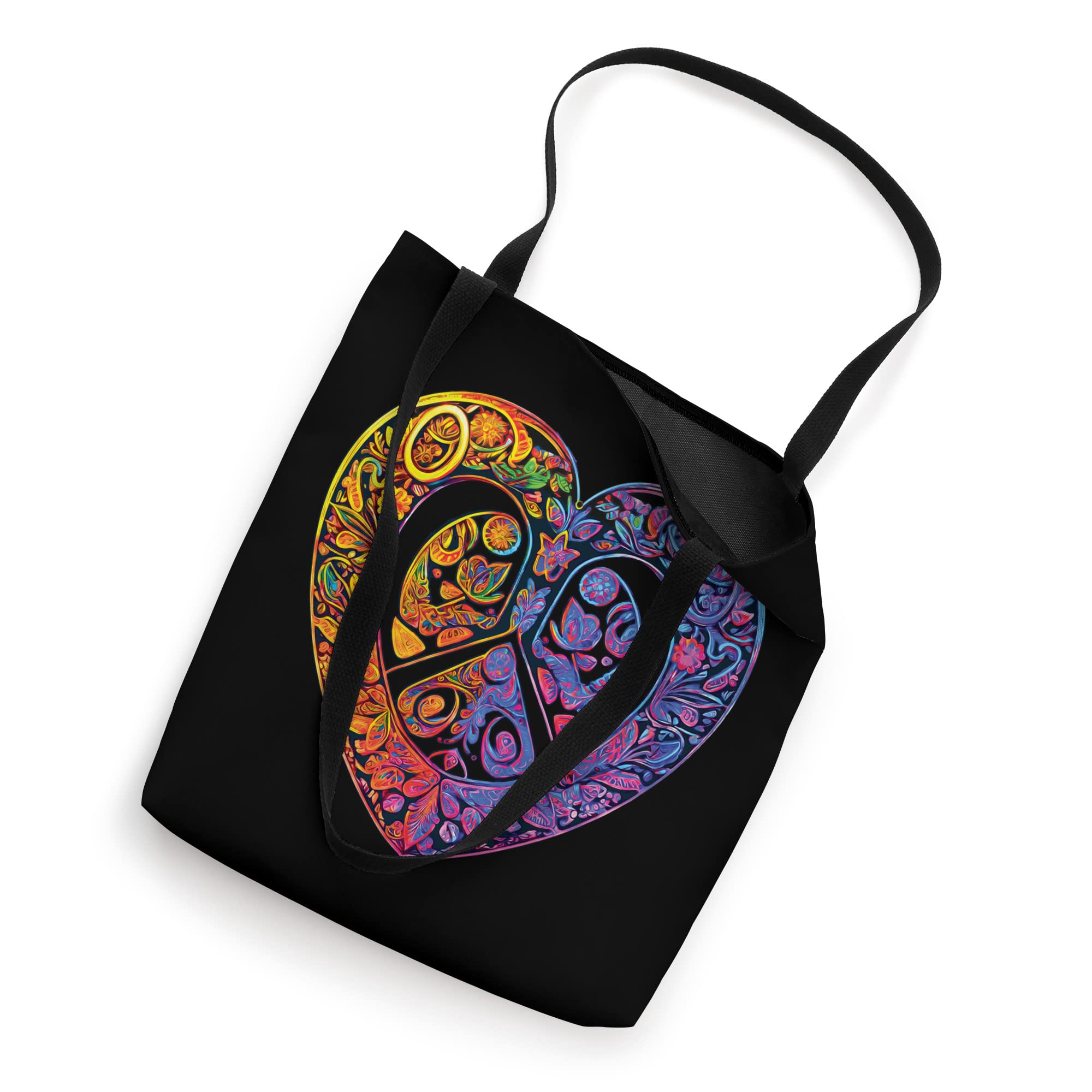 Peace and Love Tote Bag - Eco-Friendly Cotton Canvas Shopping Bag for Women & Men - Perfect for Groceries, Beach, Work & Travel