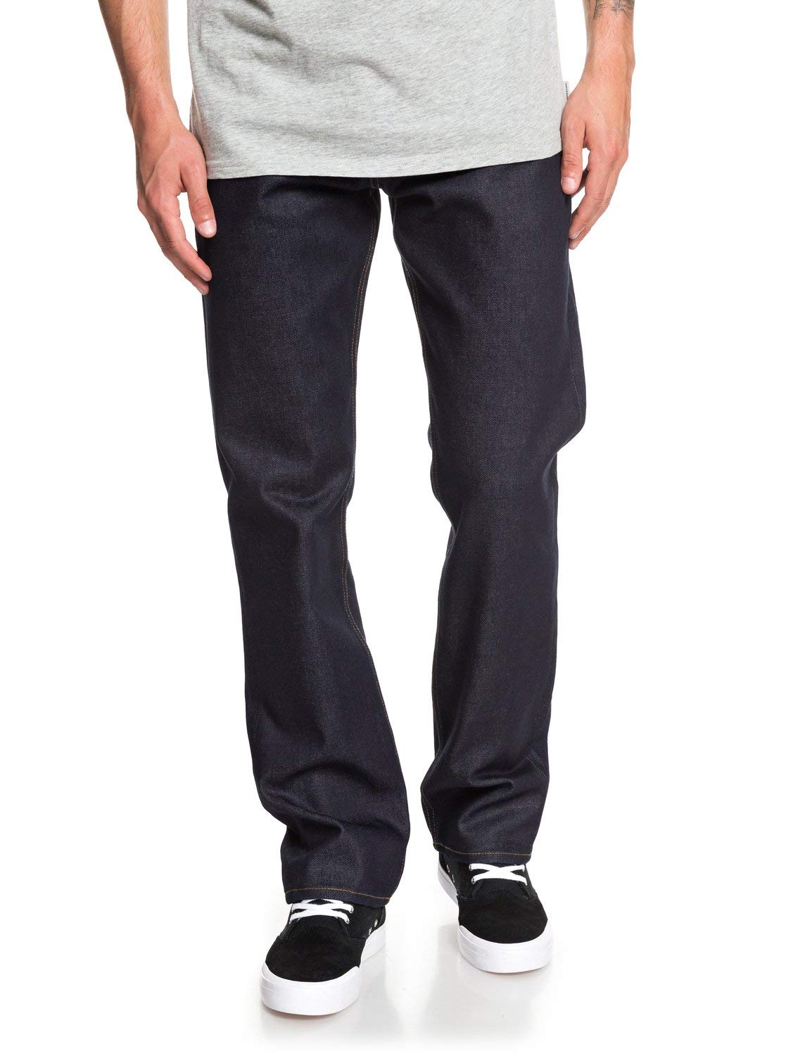 Quiksilver Men's Aqua Cult Rinse Regular Fit Straight Leg Jeans - Comfortable Denim Pants for Casual Wear, Surfing & Outdoor Activities