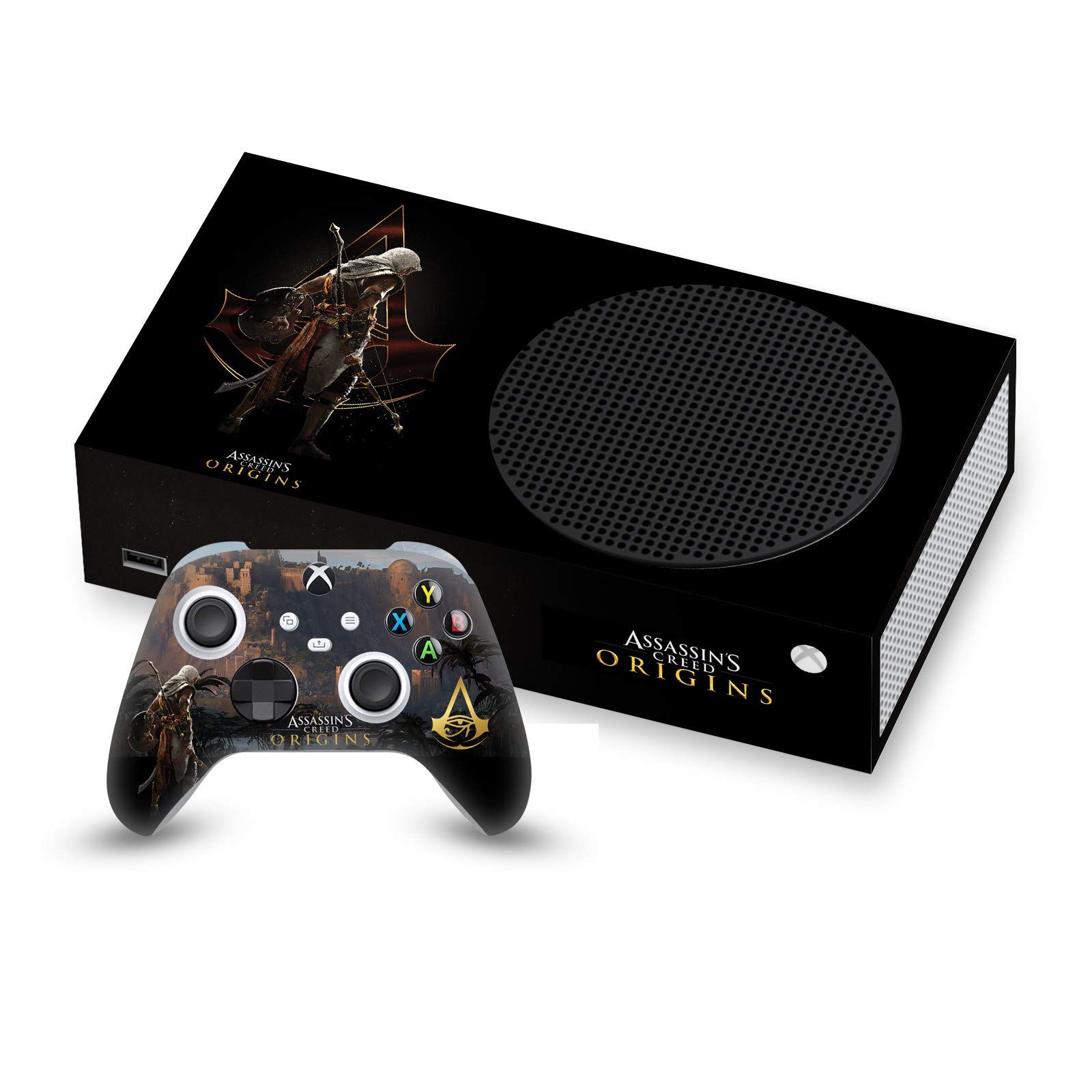 Officially Licensed Assassin's Creed Bayek Crest Vinyl Sticker Skin Case Cover for Xbox Series S Console & Controller - Gaming Accessories for AC Origins Fans | Perfect for Game Nights & Collector Displays
