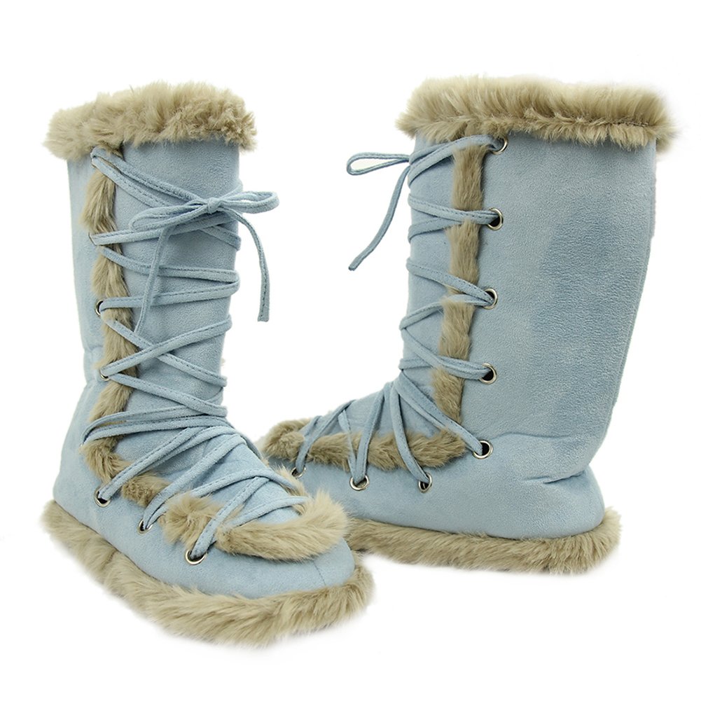 Women's Winter Warm Faux Fur House Slippers - Cozy Indoor Booties for Home, Bedroom & Lounge - Non-Slip Comfortable House Shoes for Cold Weather