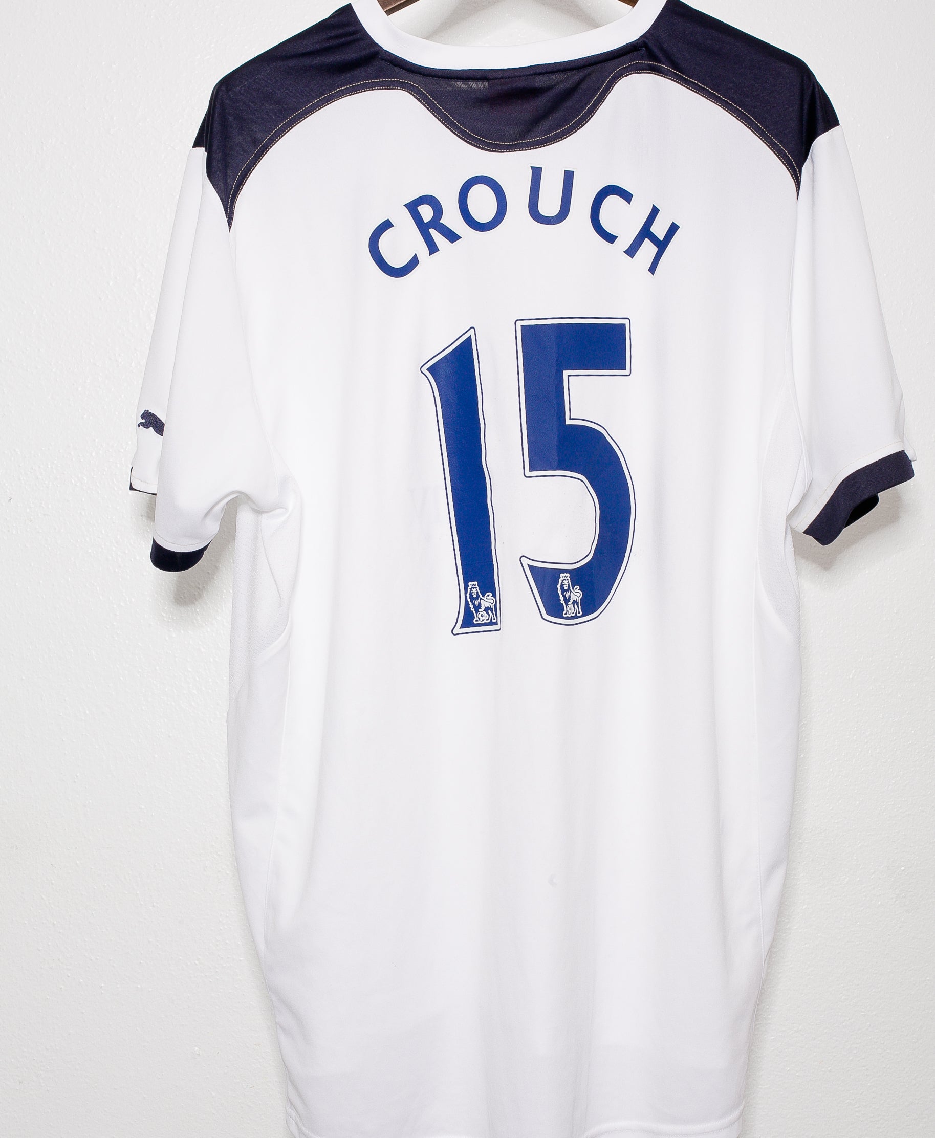 Official 2010-2011 Tottenham Hotspur Peter Crouch #15 Soccer Jersey XXL - Authentic Football Shirt for Fans & Collectors - Perfect for Match Days, Cosplay, and Sports Memorabilia Display