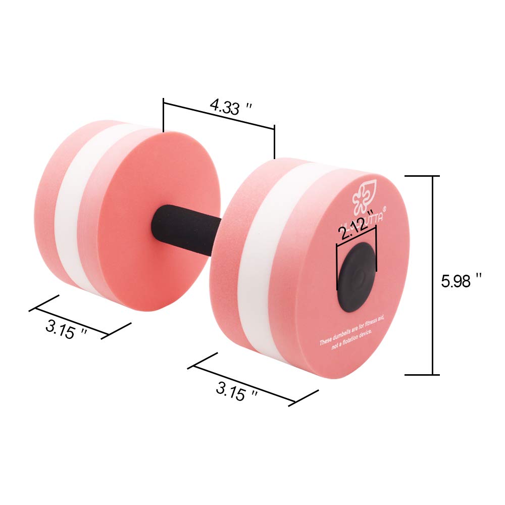 2PCS Water Aerobic Dumbbells - Foam Pool Resistance Training Equipment for Aqua Fitness, Swimming & Weight Loss - Perfect for Water Exercises, Hydrotherapy & Low-Impact Workouts