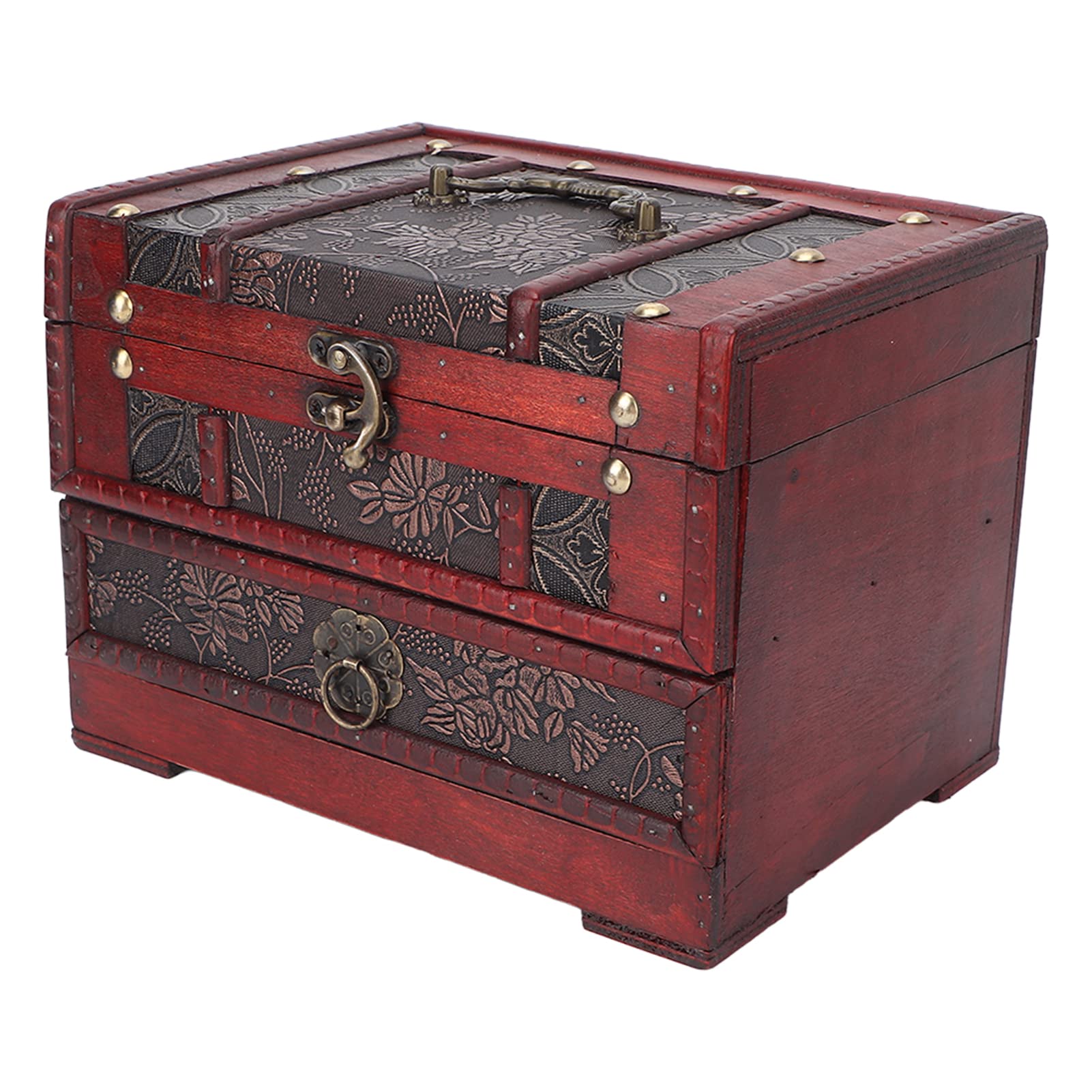 Vintage Jewelry Box with Grape Pattern - Lightweight Multifunctional European Style Storage for Necklaces, Rings & Earrings - Perfect for Bedroom, Living Room & Office Decor
