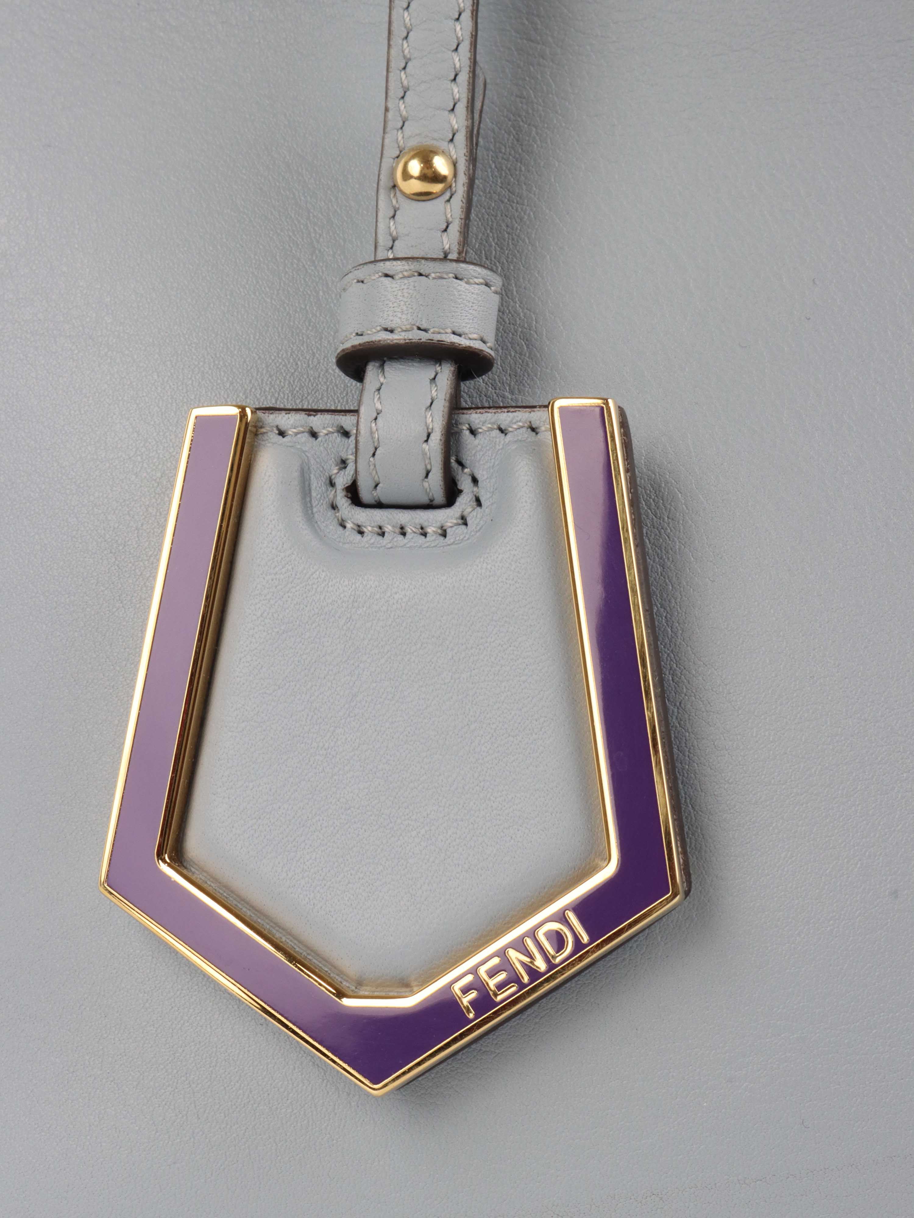Fendi 2Jours Shoulder Bag in Pale Blue | Luxury Leather Handbag for Women | Perfect for Work, Travel & Everyday Use