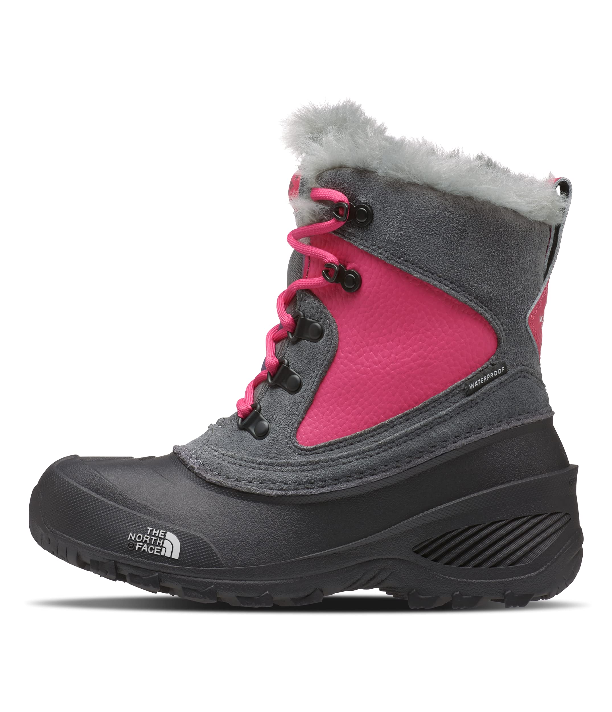 THE NORTH FACE Shellista Extreme Boot - Waterproof Winter Snow Boots for Girls, Zinc Grey/Cabaret Pink, Size 3 - Perfect for Snowy Days, School & Outdoor Adventures