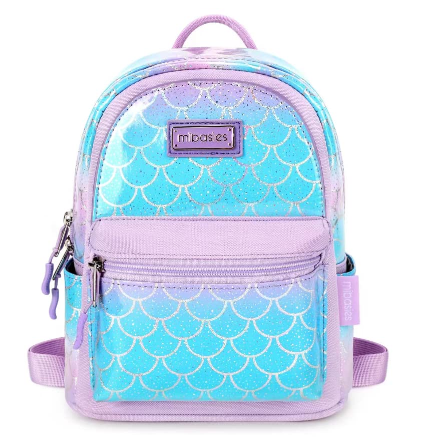 Mibasies Mini Backpack for Girls - Cute Rainbow Kids Purse for School, Travel & Daily Use | Lightweight & Durable Backpack for Toddlers & Children