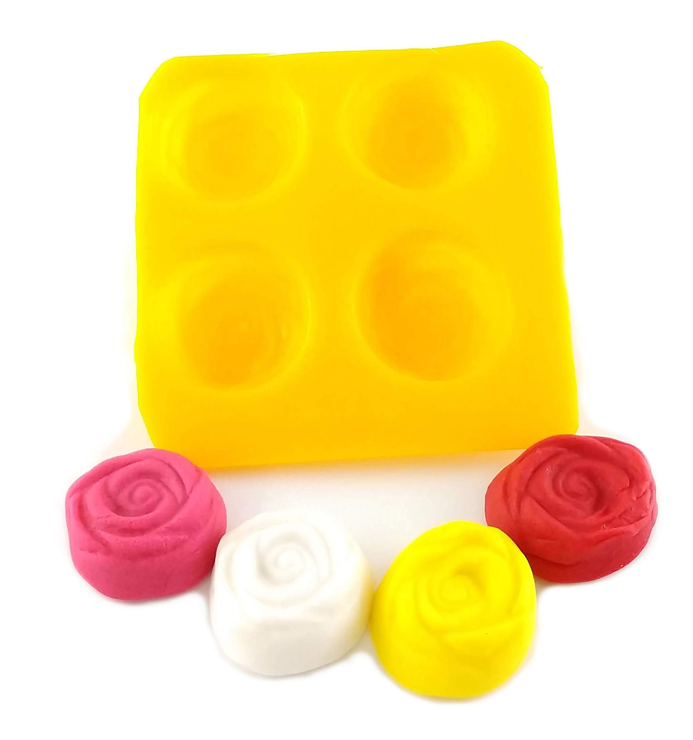 Premium 4-Cavity Rose Silicone Mold for Baking & Candy Making – Perfect for Cream Cheese Mints, Chocolate, Fondant, Gummy Candy, Fat Bombs, Ice Roses, Soap, Buttercream, Butter, Candy Melts, Cookie Dough & Mousse – Ideal for DIY Desserts, Party Treats & Home Baking