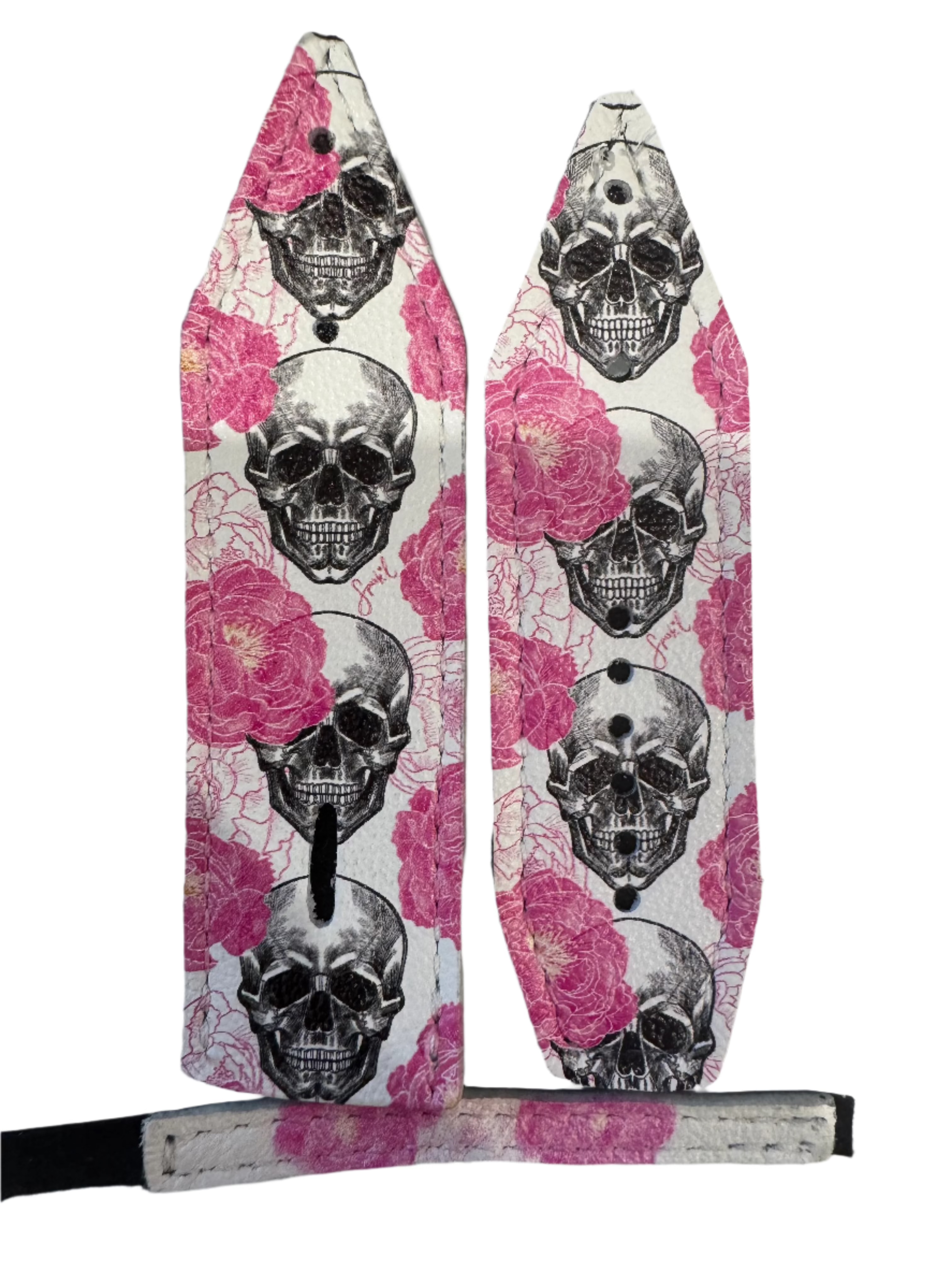 Limited Edition Skull Candy Classic White Sivella Watchband - Compatible with All Watch Sizes & Types - Perfect for Halloween, Gothic Fashion & Unique Gift Giving