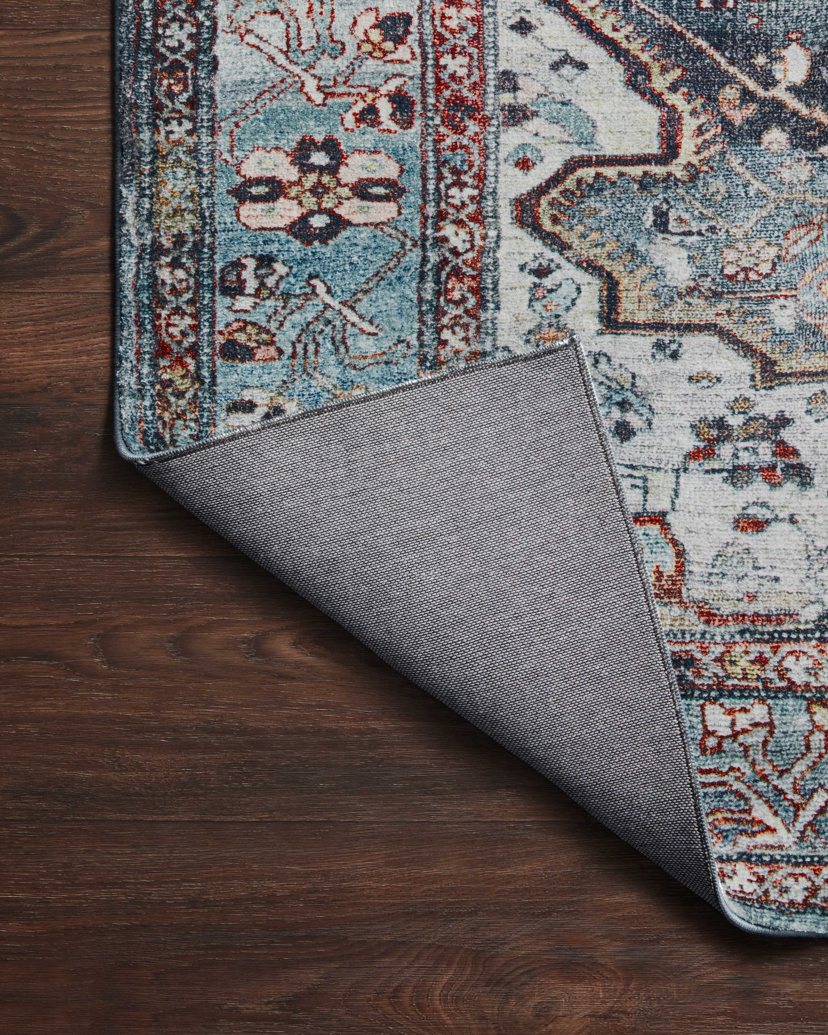 Loloi II Margot Area Rug - Ocean & Brick Color | Soft & Durable for Living Room, Bedroom, or Office Decor