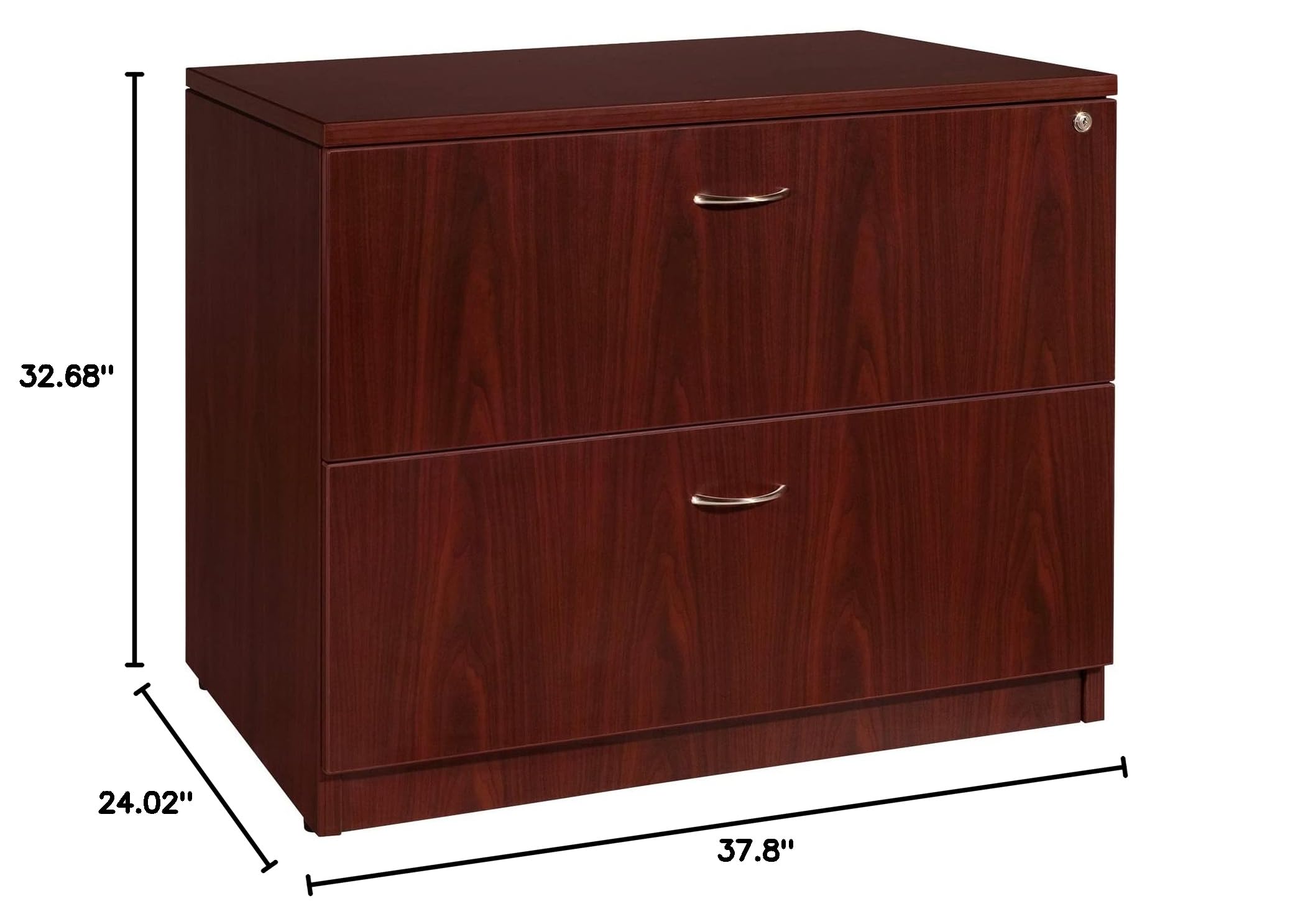 Lorell LLR69399 Essentials 2-Drawer Lateral File Cabinet - Office Storage Solution for Documents, Folders & Supplies | Perfect for Home, Office & Workspace Organization