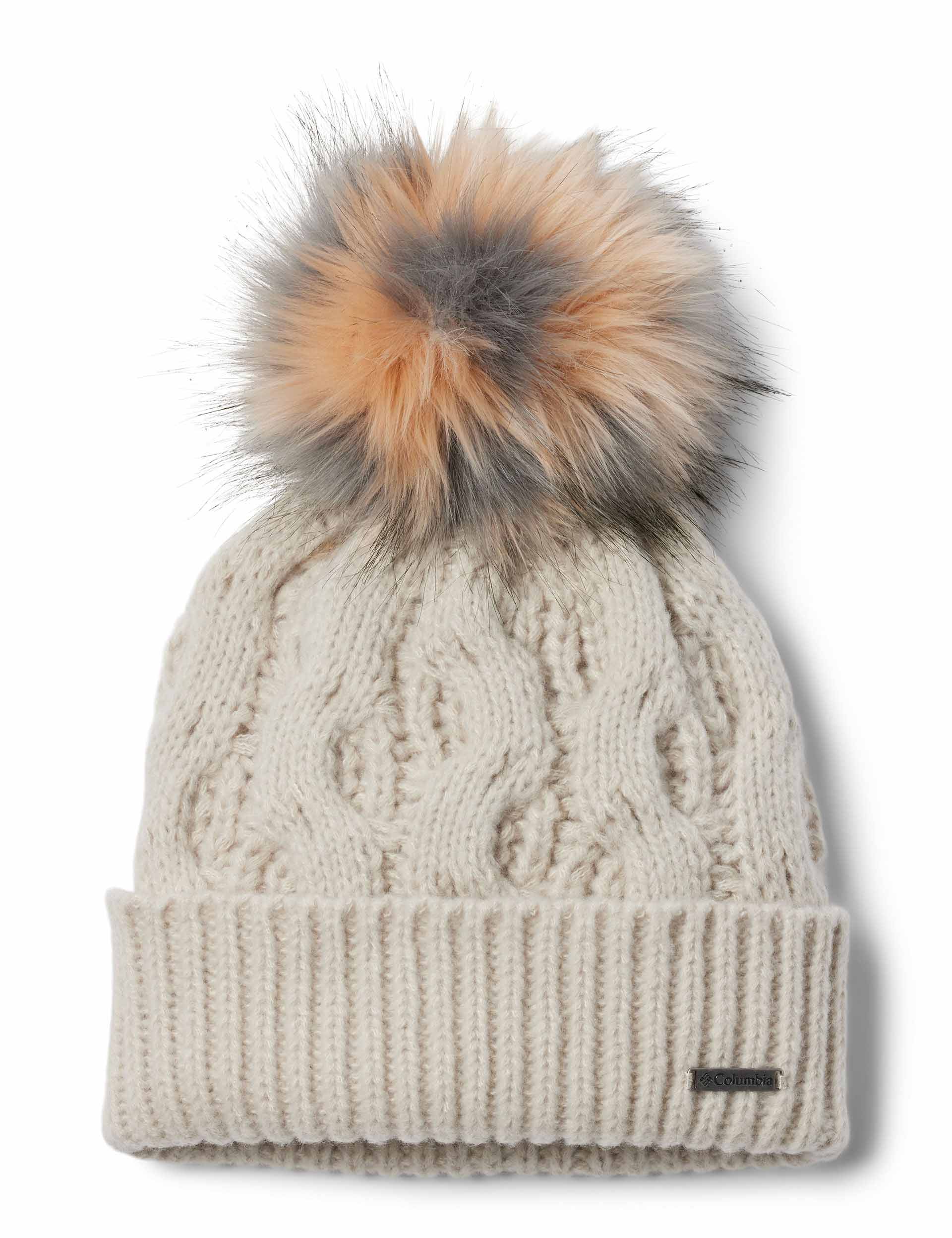 Boundless Days Cable Knit Pom Beanie - Dark Stone Winter Hat for Women & Men - Warm Knitted Beanie for Cold Weather, Outdoor Activities & Casual Fashion