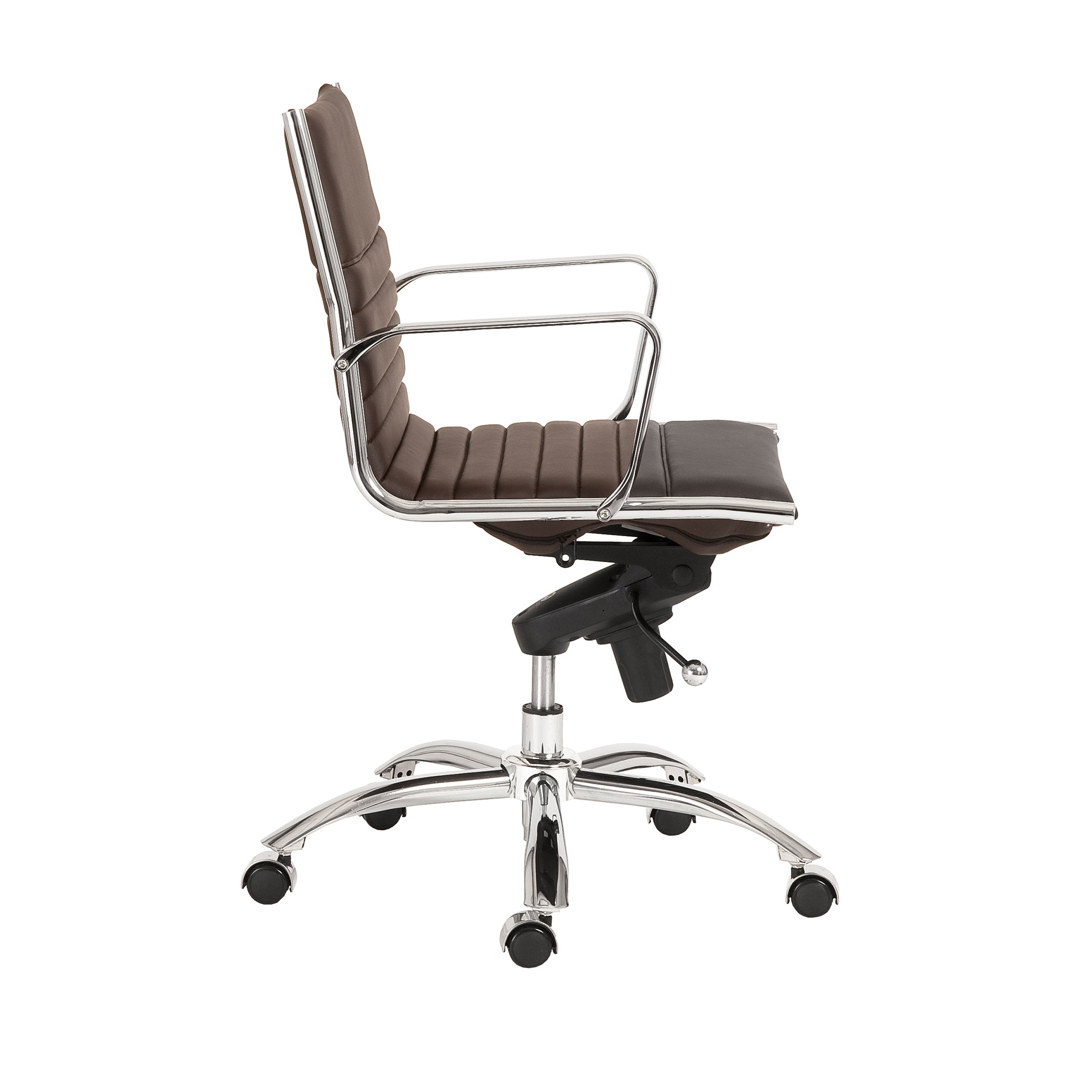 Dirk Low Back Office Chair with Chromed Steel Base - Ergonomic Mesh Desk Chair for Home & Office Workspaces - Perfect for Long Hours of Computer Work, Gaming, and Study Sessions