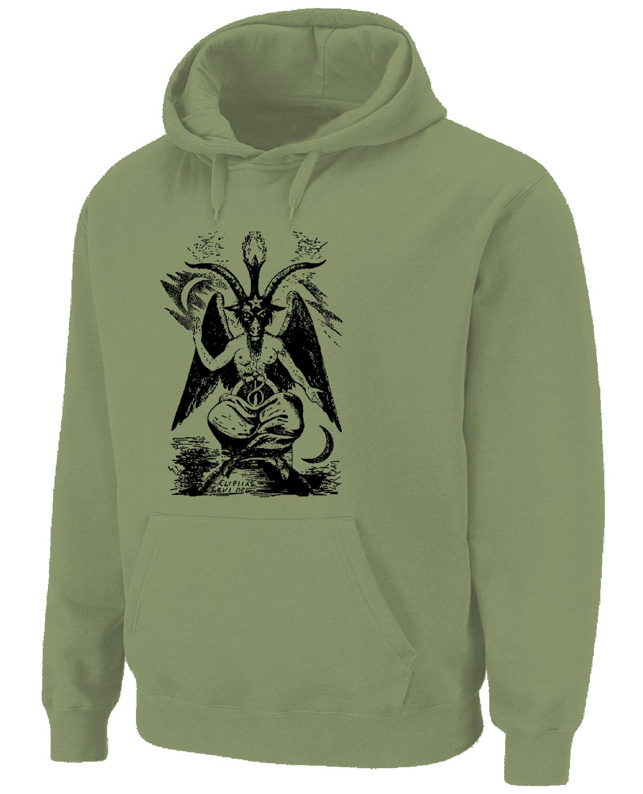 Men's Baphomet Goat of Mendes Tribal Graphic Hoodie - Occult & Gothic Streetwear for Music Festivals & Alternative Fashion