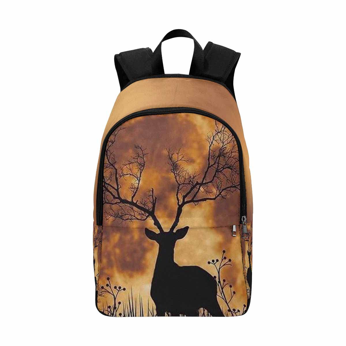 Custom Personalized Backpack with Elk Design & Yellow Background - Durable School Backpack for Kids & Teens - Perfect for School, Travel & Outdoor Adventures