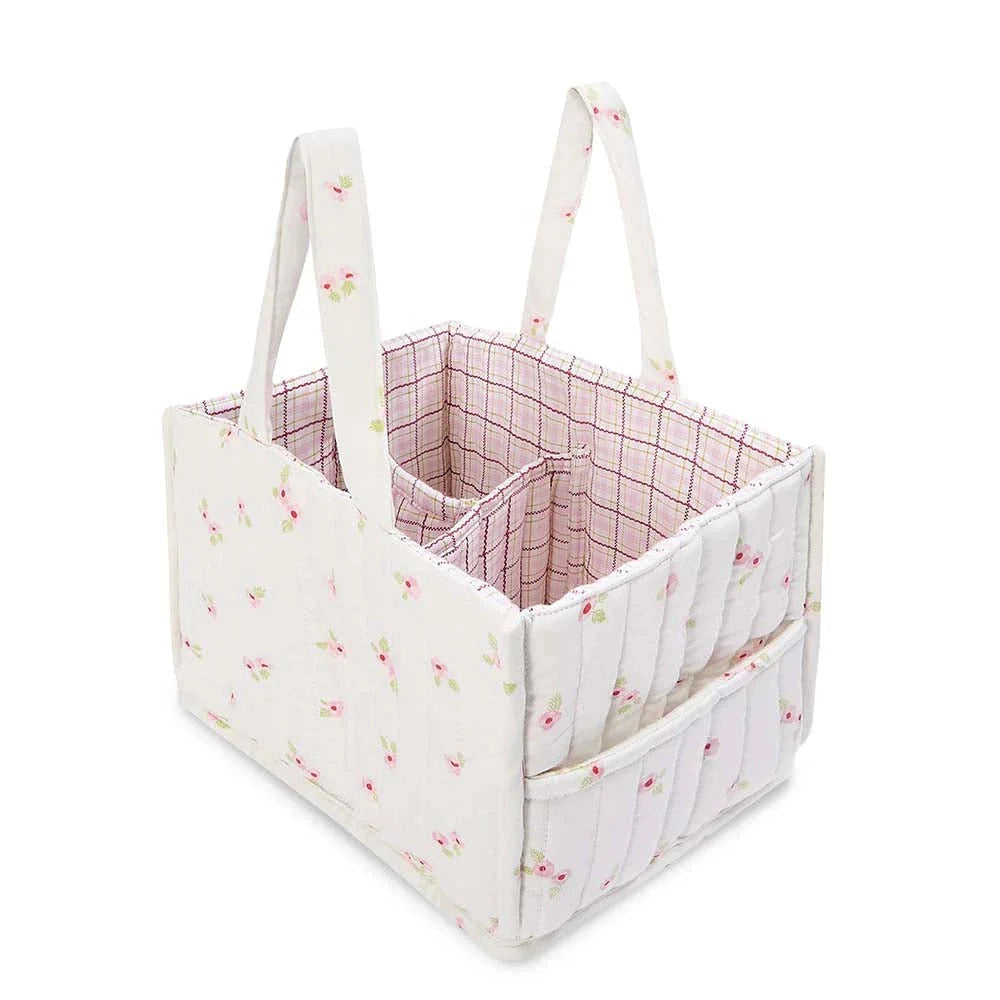 Avery Row Nappy Caddy Organizer - Portable Baby Diaper Storage Bag with Multiple Pockets, Perfect for Nursery, Travel & On-the-Go Parents (Anemone Pattern)