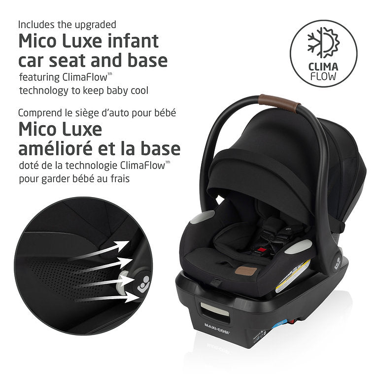 Maxi Cosi Zelia Luxe Travel System - Lightweight Stroller & Infant Car Seat Combo for Safe & Convenient Travel | Perfect for Newborns, Shopping, and Family Outings