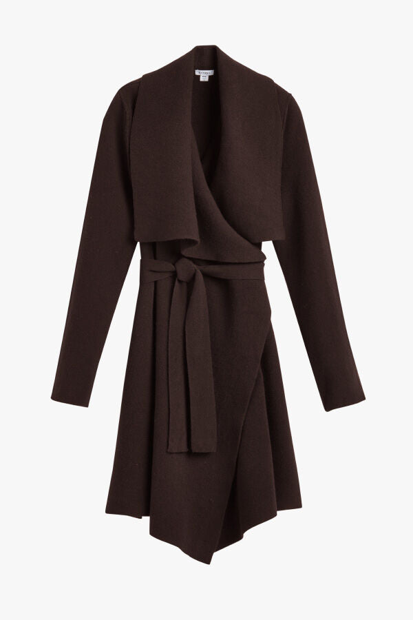 Luxury Wool Cashmere Short Wrap Coat for Women - Soft & Warm Winter Outerwear - Perfect for Office, Date Night & Casual Outings