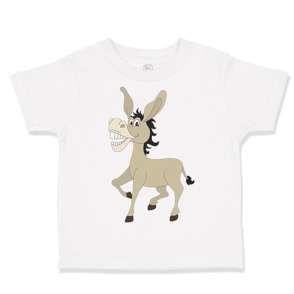 Funny Donkey Farm Cotton Toddler T-Shirt - Cute Boys & Girls Baby Tee for Playdates, Daycare & Family Outings