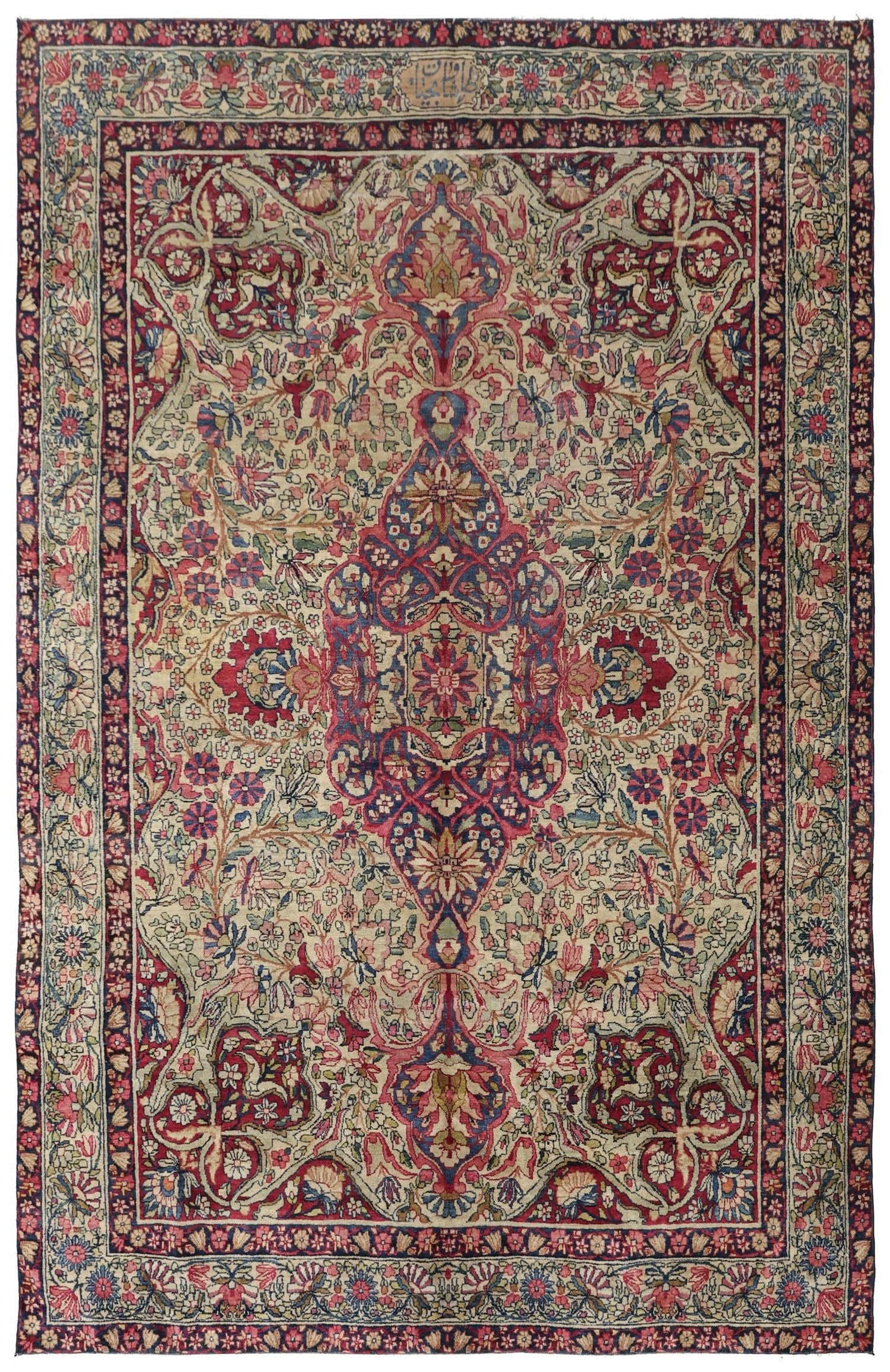 Antique Lavar Kerman Handwoven Traditional Persian Rug - J68076 - Perfect for Living Room, Bedroom & Home Decor