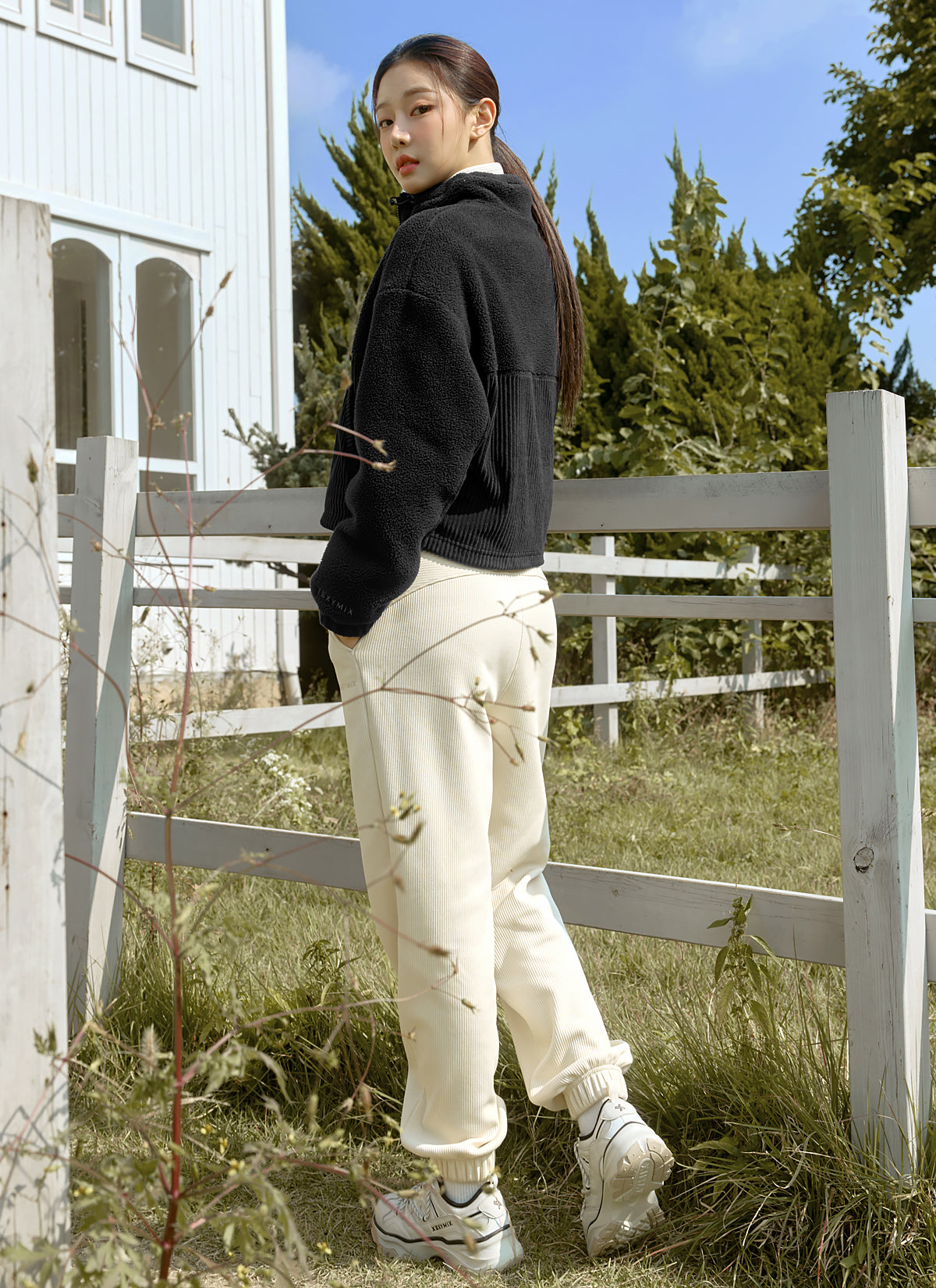 Women's Peach Ribbed Jogger Pants - Soft Stretchy Lounge Pants for Yoga, Running & Casual Wear