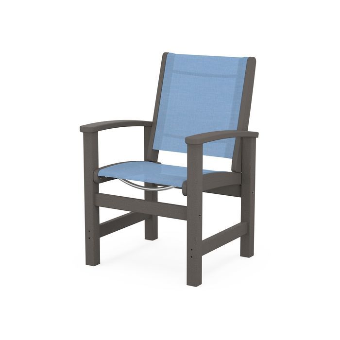 POLYWOOD Coastal Dining Chair - Weather-Resistant Outdoor Furniture, All-Weather Adirondack Chair for Patio, Deck, Garden & Poolside - Perfect for Backyard, Beach House & Waterfront Dining
