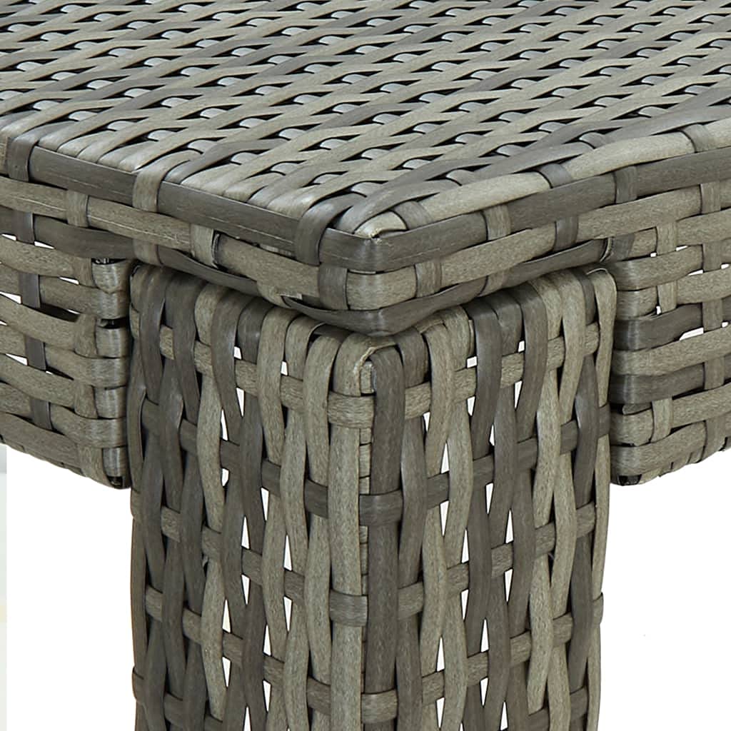 Stylish Brown Poly Rattan Outdoor Dining Table 39.4