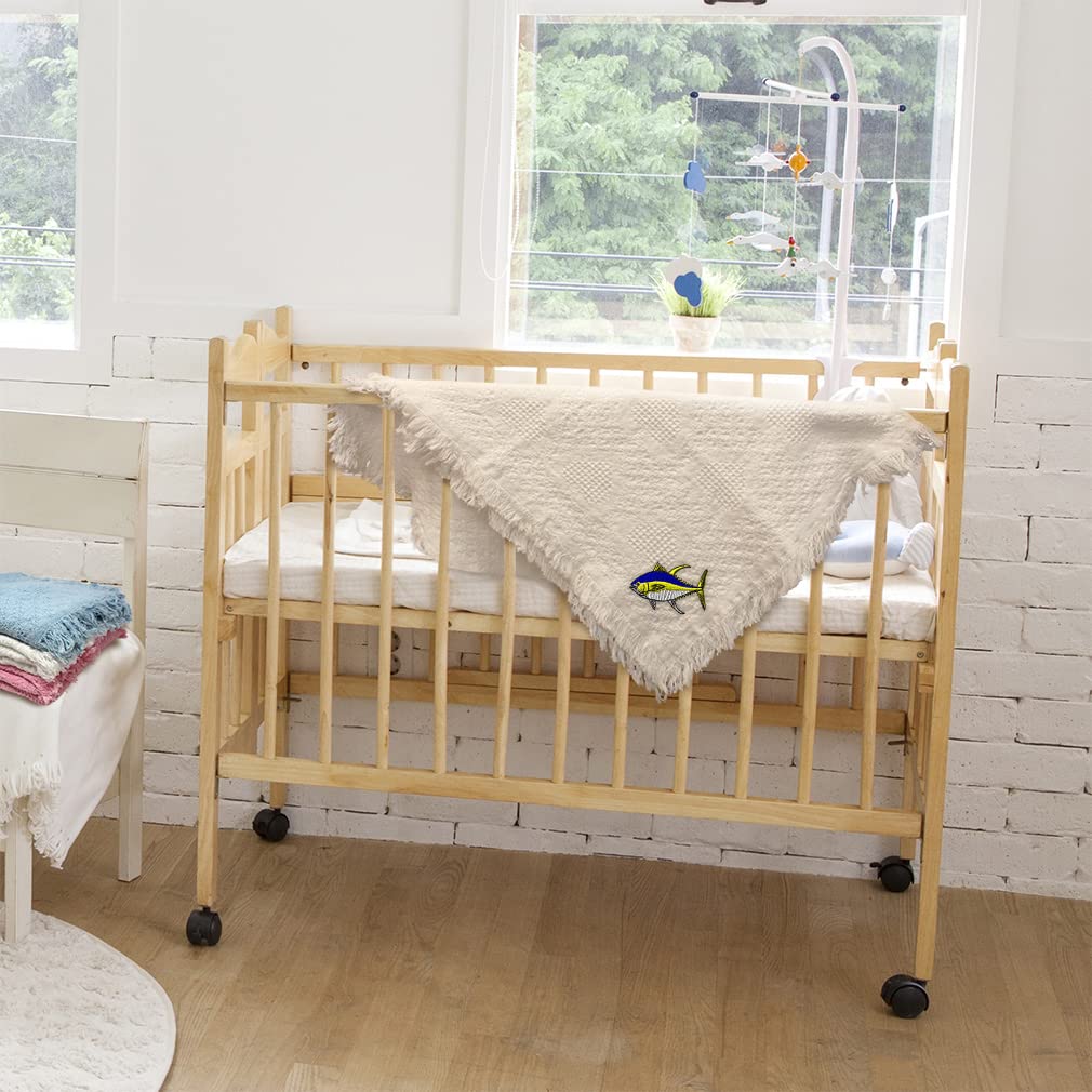 Custom Embroidered Baby Blankets for Boys & Girls - Soft Tuna Cotton Nursery Bedding Set - Perfect for Cribs, Strollers & Baby Showers