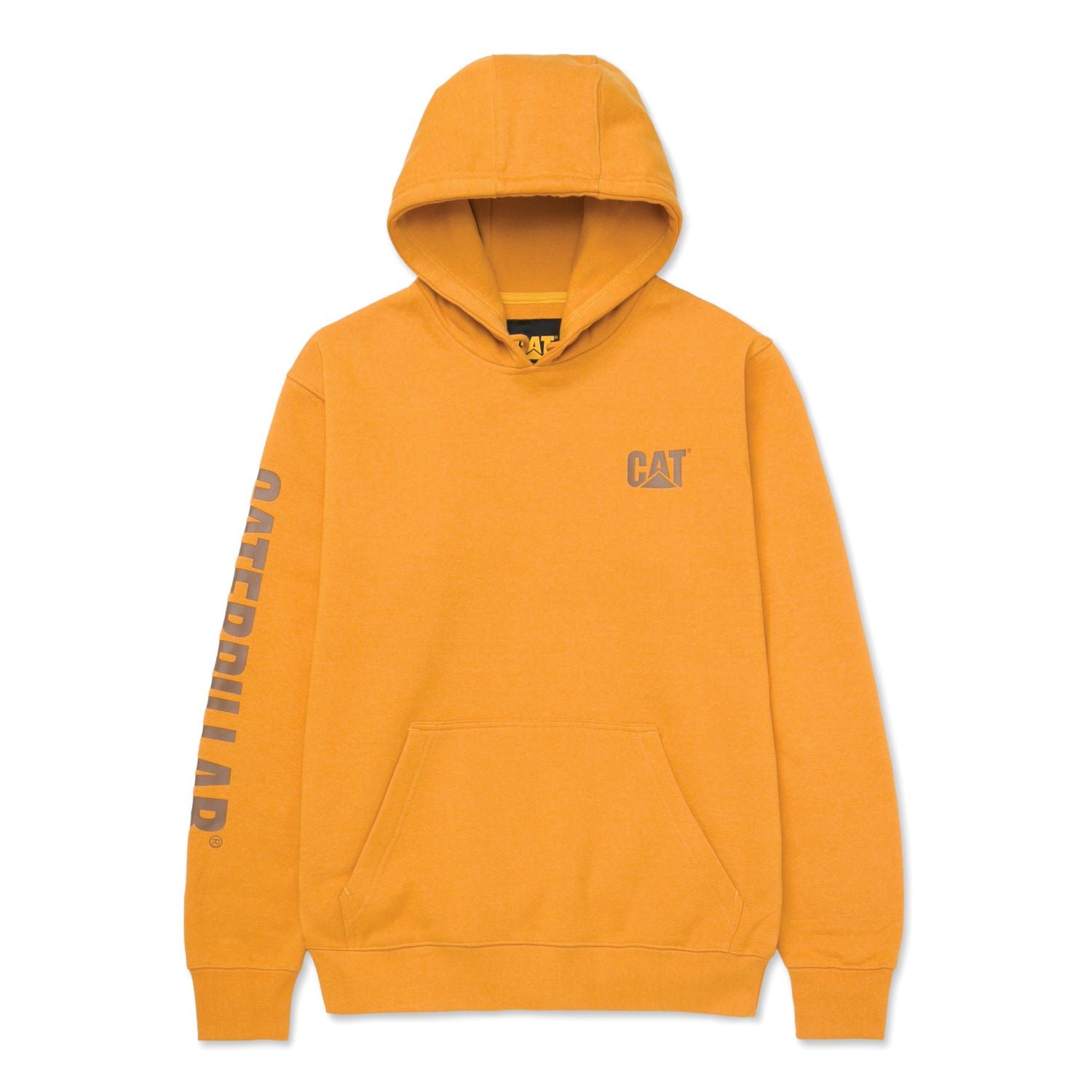 CAT Men's Banner Logo Hooded Sweatshirt - Soft Fleece Pullover for Casual Wear & Outdoor Activities