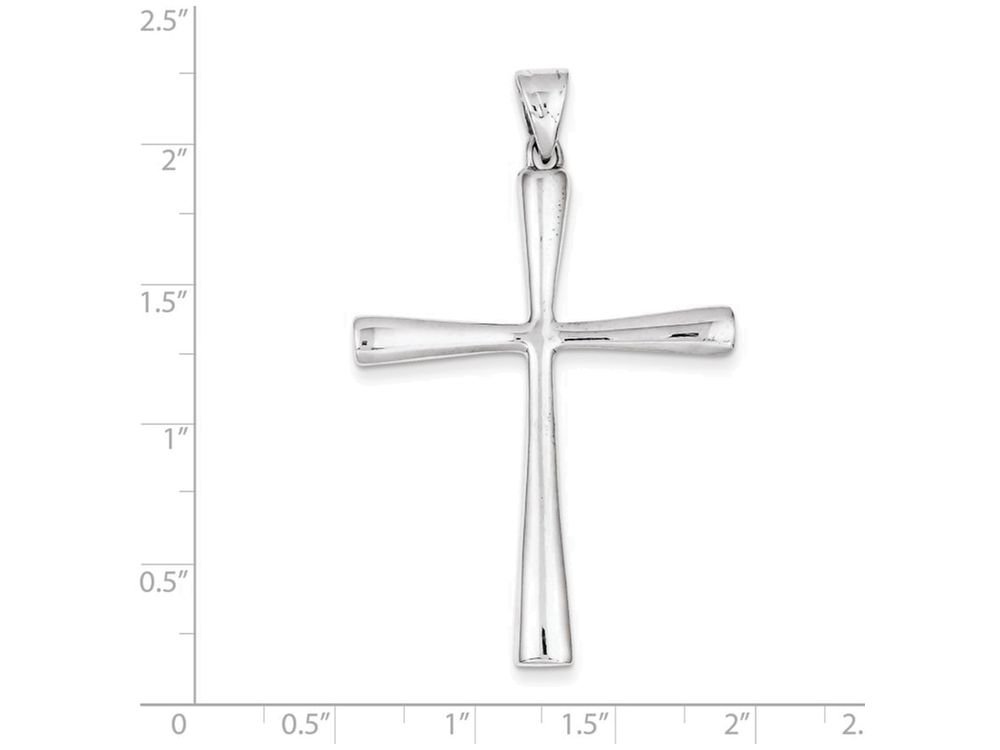 Sterling Silver Cross Pendant Necklace for Women - 18 Inch Chain Included - Religious Jewelry Gift for Baptism, Confirmation & Everyday Wear