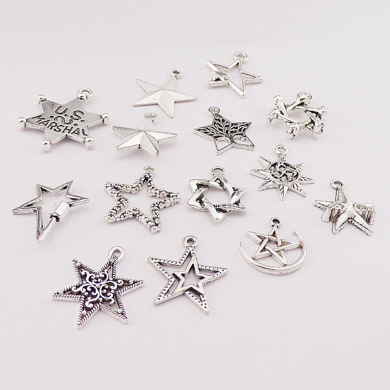 Vintage Silver Alloy Pendant for DIY Jewelry Making - Handcrafted Necklace Charms for Women, Gifts & Craft Projects