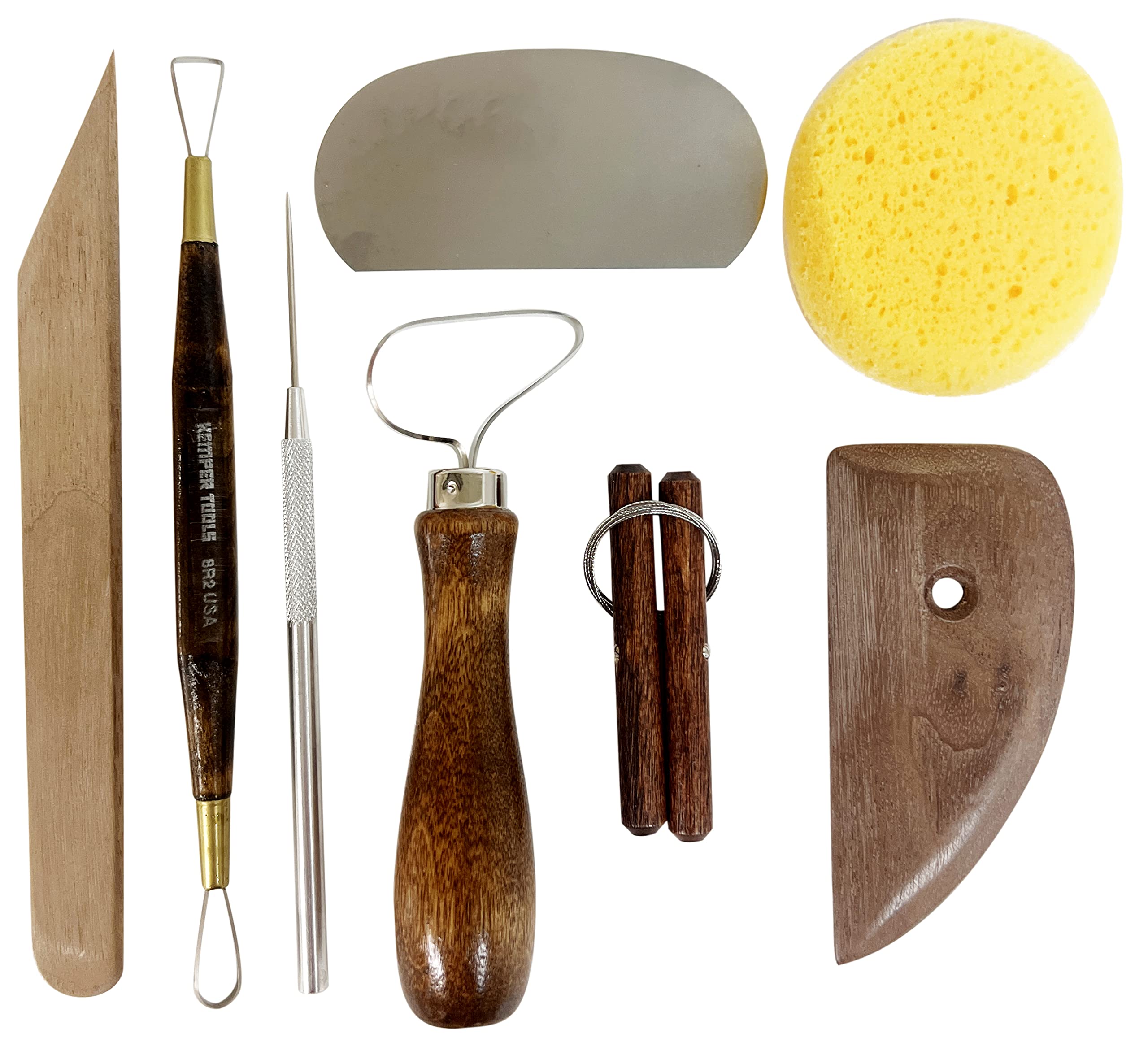 Potter's Tool Kit: Essential Cleaning, Trimming & Shaping Tools for Perfect Pottery Creations - Ideal for Home Studios & Art Classes