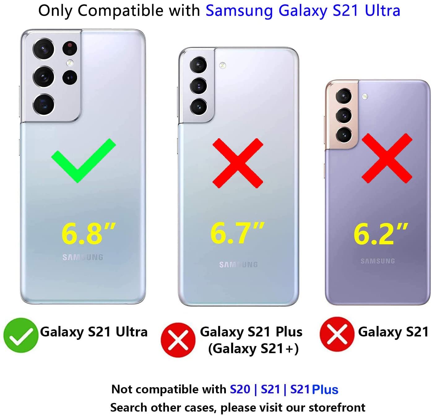 Samsung Galaxy S21 Ultra Case - Military Grade Shockproof Protective Cover with Heavy Duty Protection | Perfect for Outdoor, Travel & Daily Use