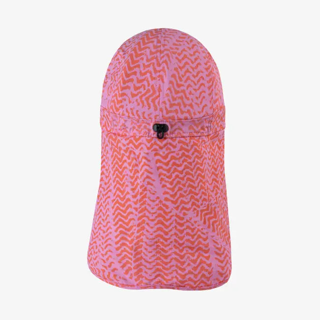 Buff Kumkara Fuchsia Youth Sahara Cap - Lightweight Sun Protection Hat for Outdoor Activities, Hiking, and Travel